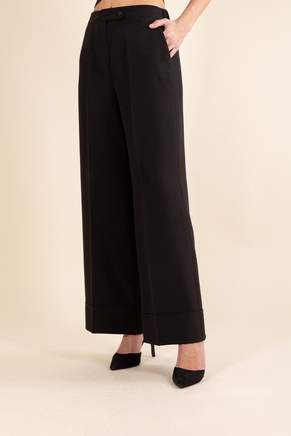 Comfy Palazzo Fit Pants in Black