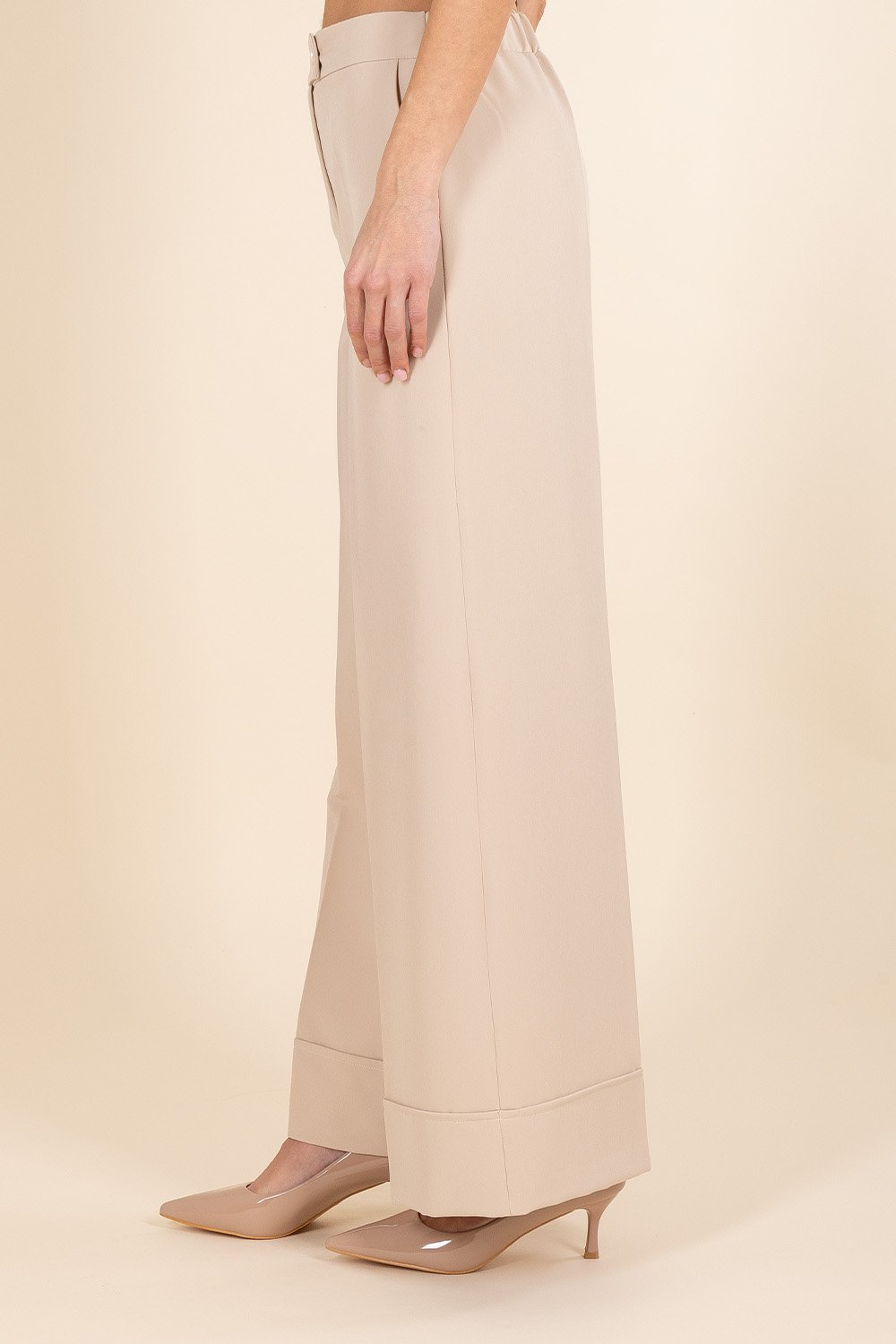 Comfy Palazzo Fit Pant in Cream