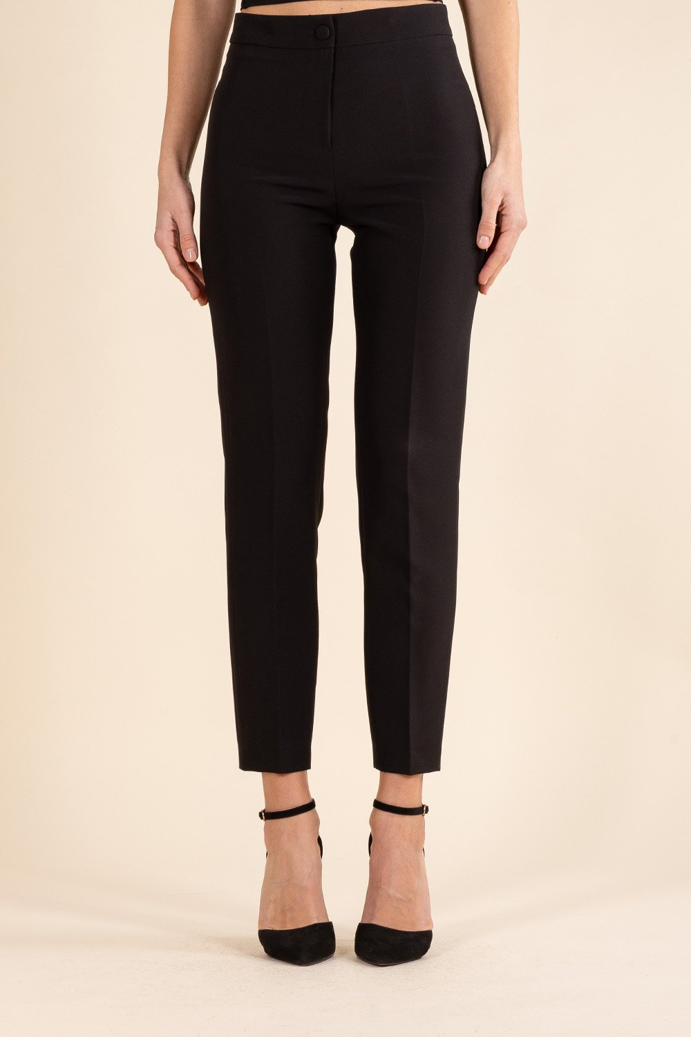 Tailored Cigarette Pants in Black