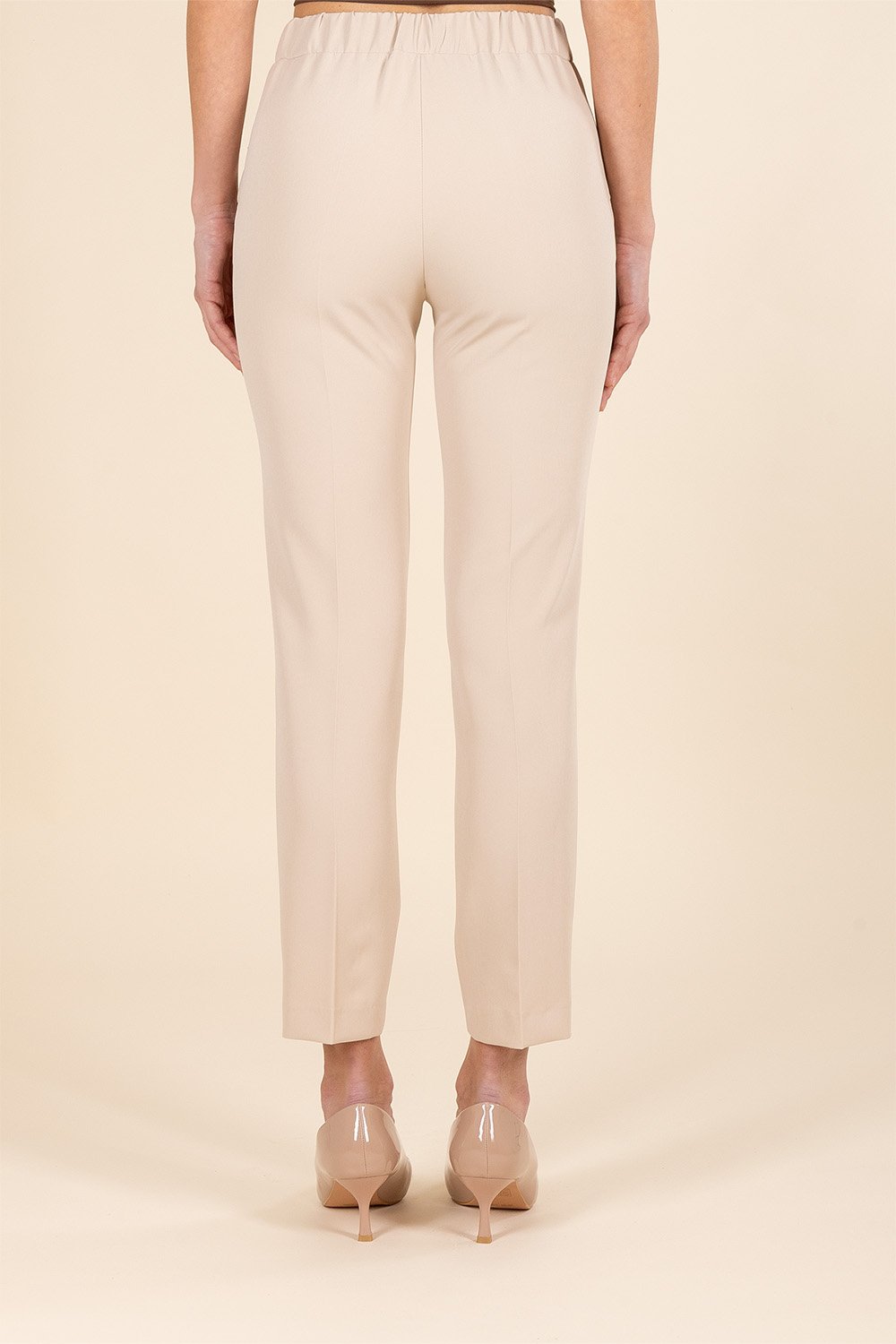 Tailored Cigarette Pants in Cream