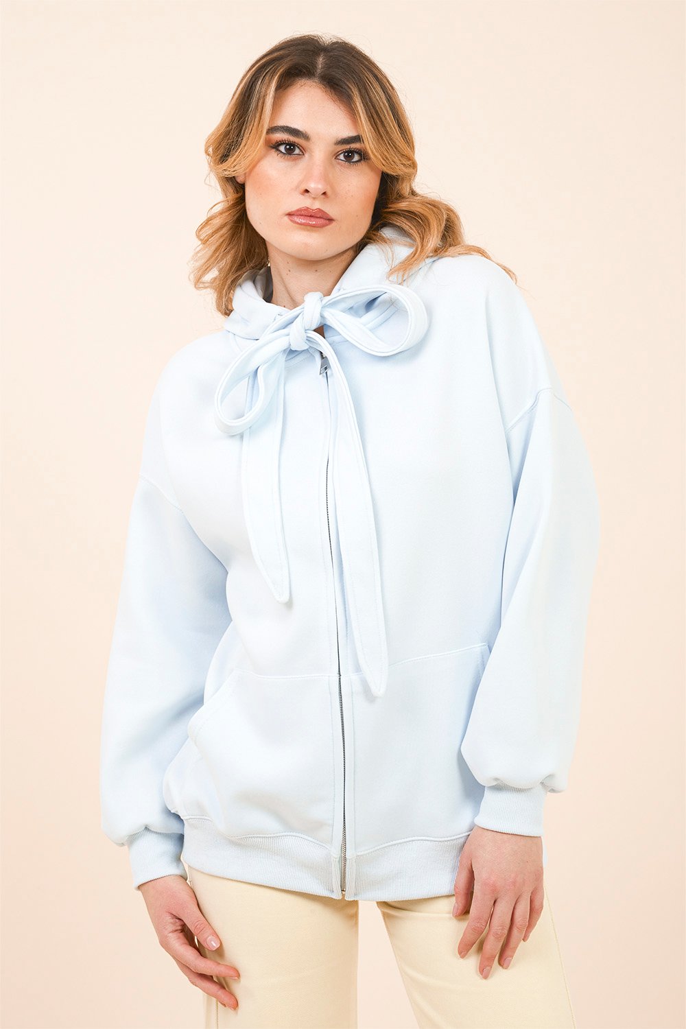 Felpa Oversize con Fiocco