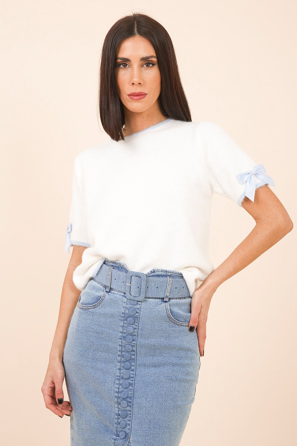 Maglioncino Morbido a Manica Corta