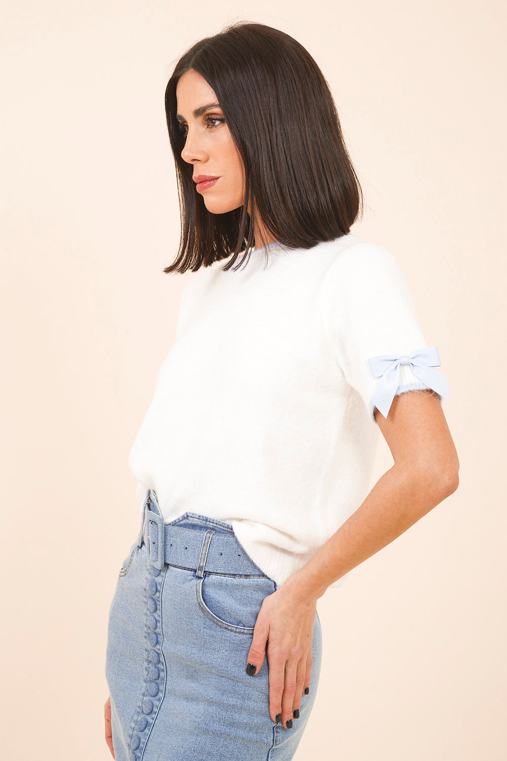 Maglioncino Morbido a Manica Corta