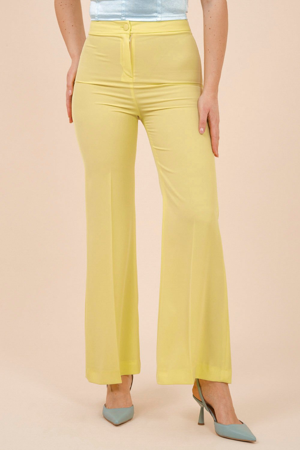 Double Breasted Crepe Suit with Satin Shiny Lemon Lapel