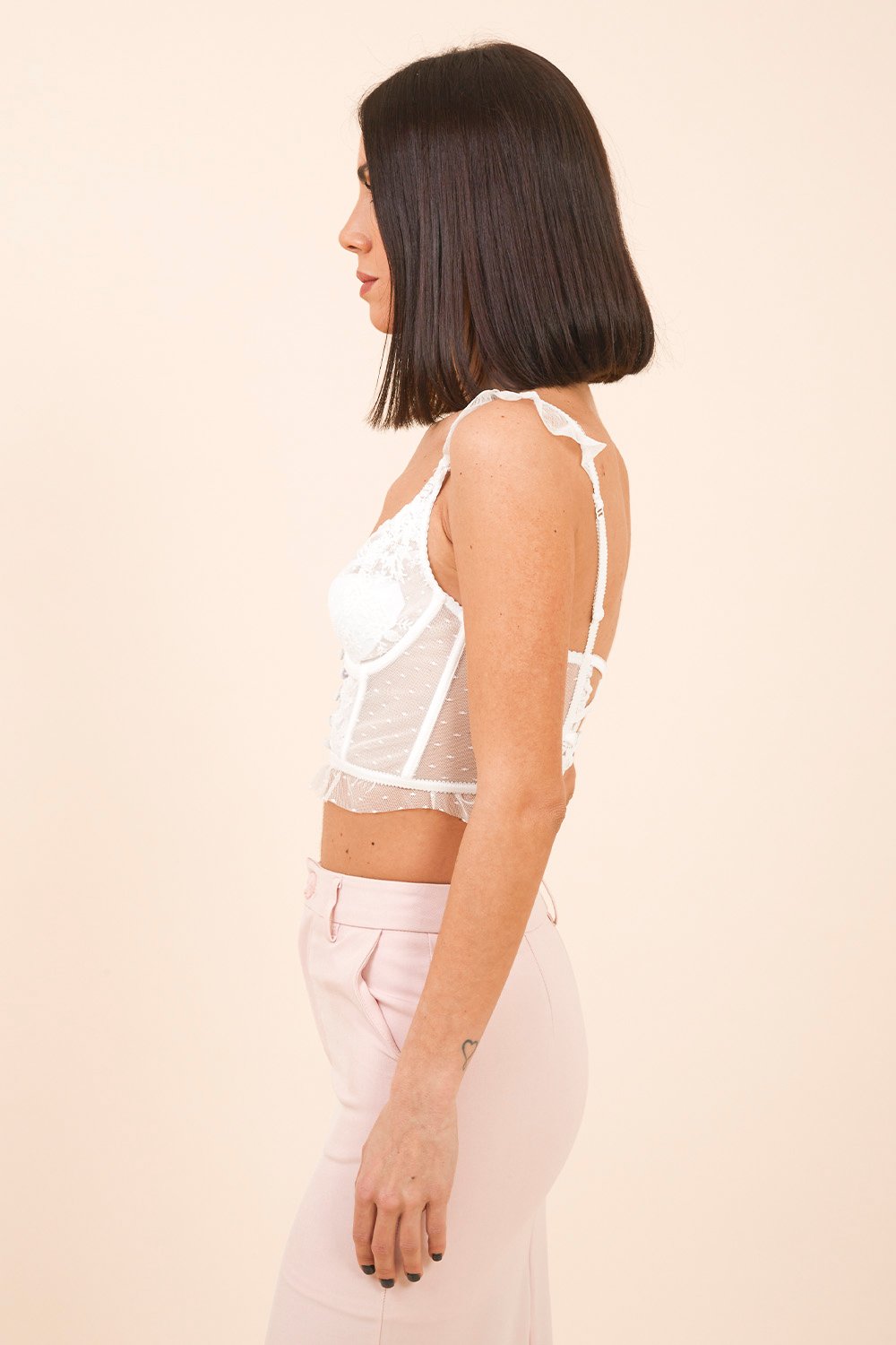 Bralette Romantica Corta In pizzo