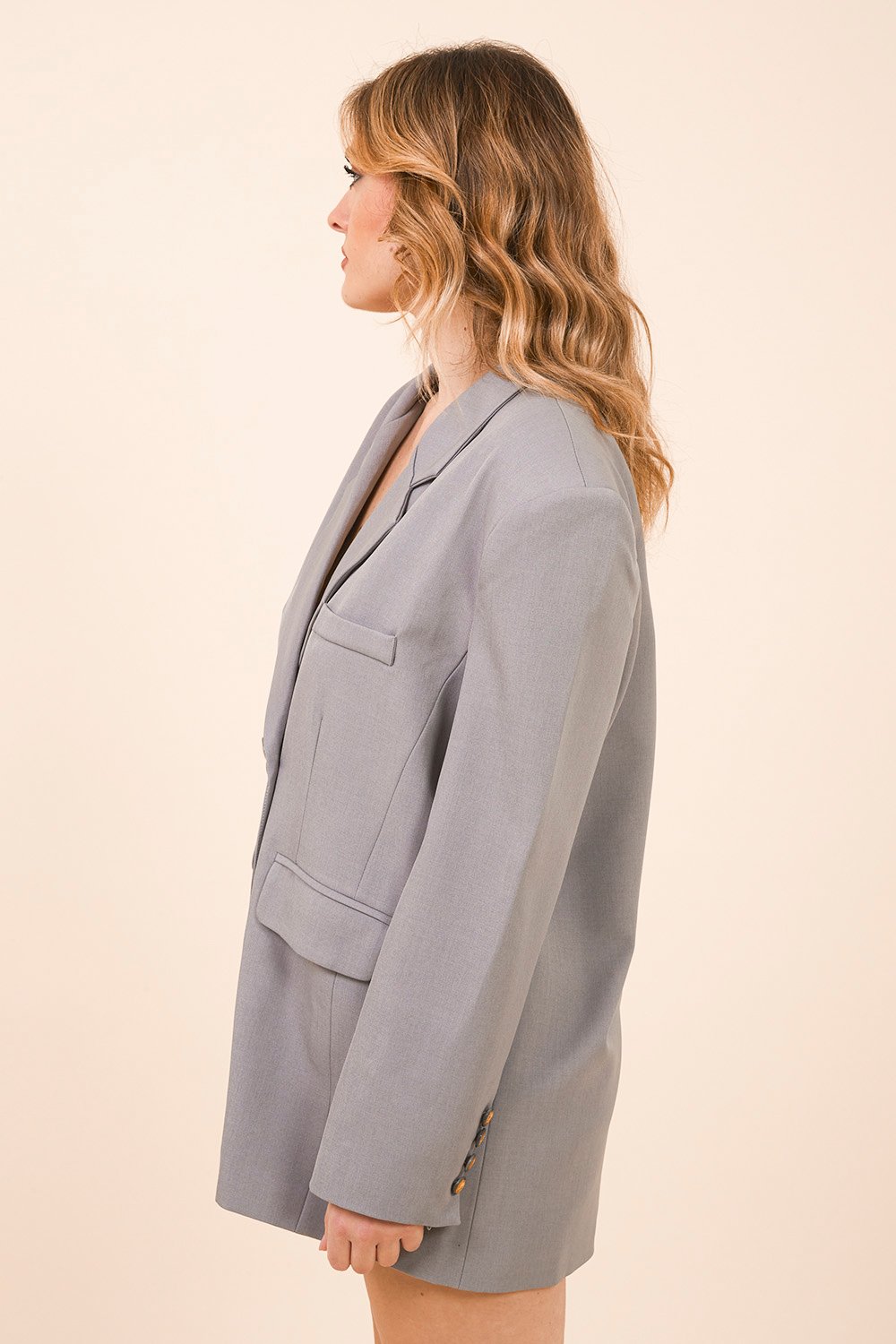 Blazer Oversize con Dettaglio Back