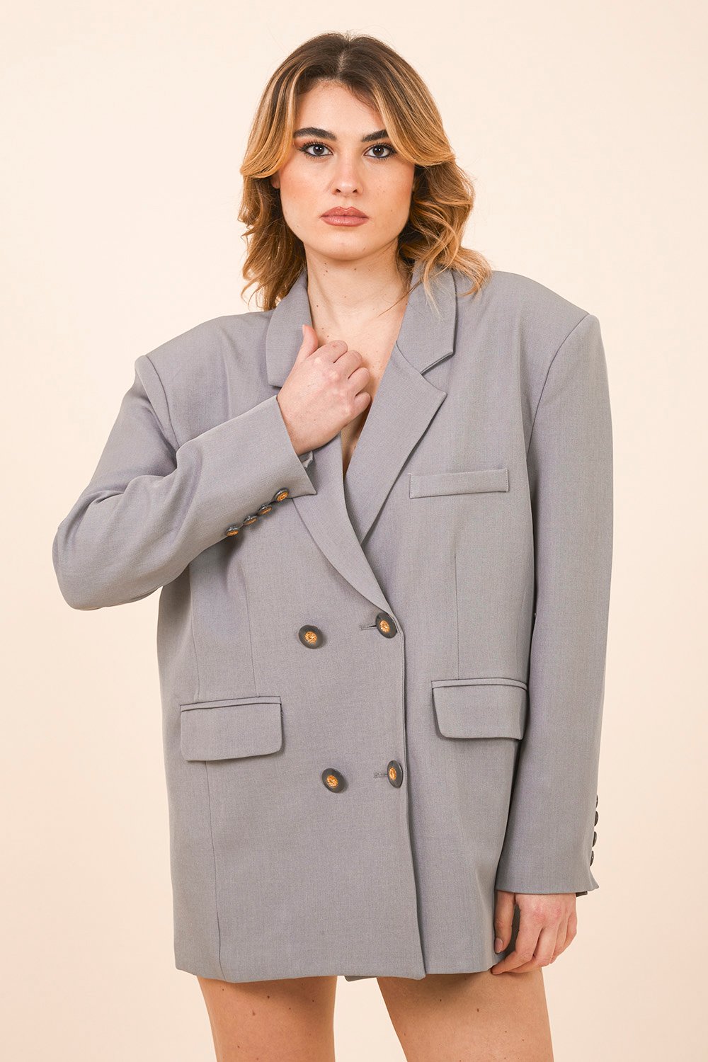 Blazer Oversize con Dettaglio Back