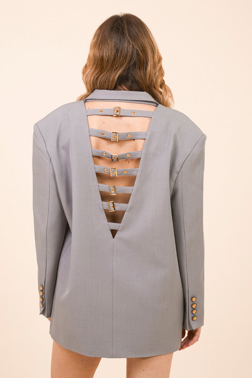 Blazer Oversize con Dettaglio Back