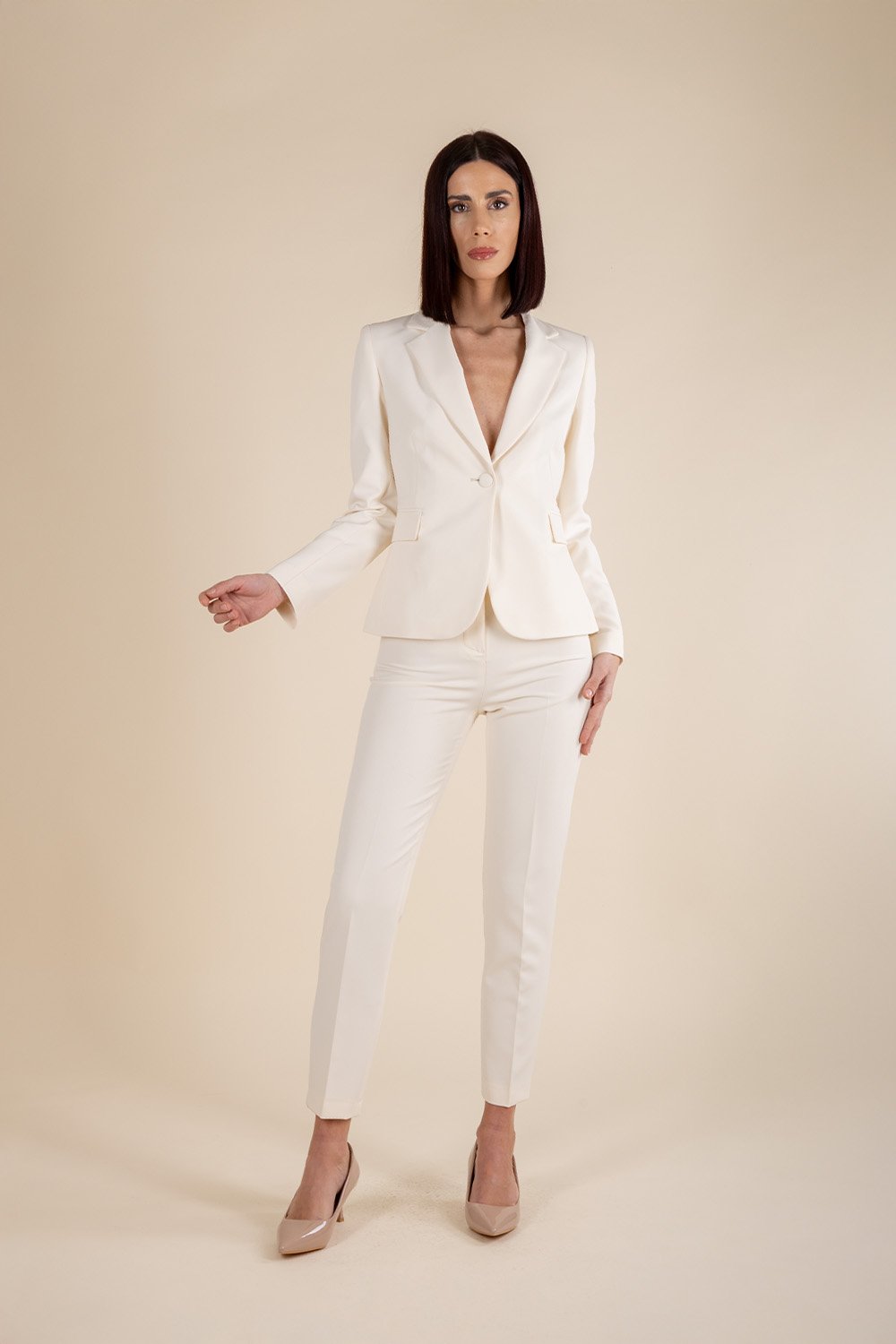 Classic Ivory Cigarette Pants