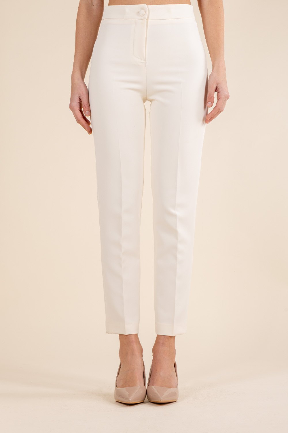 Classic Ivory Cigarette Pants