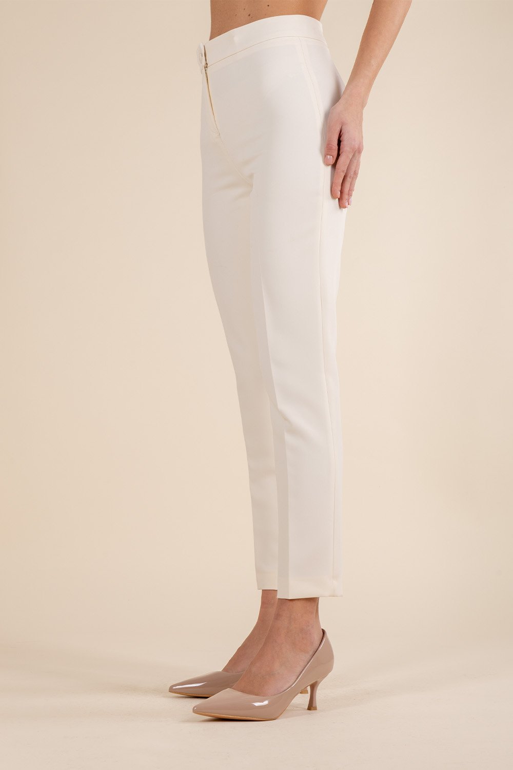Classic Ivory Cigarette Pants