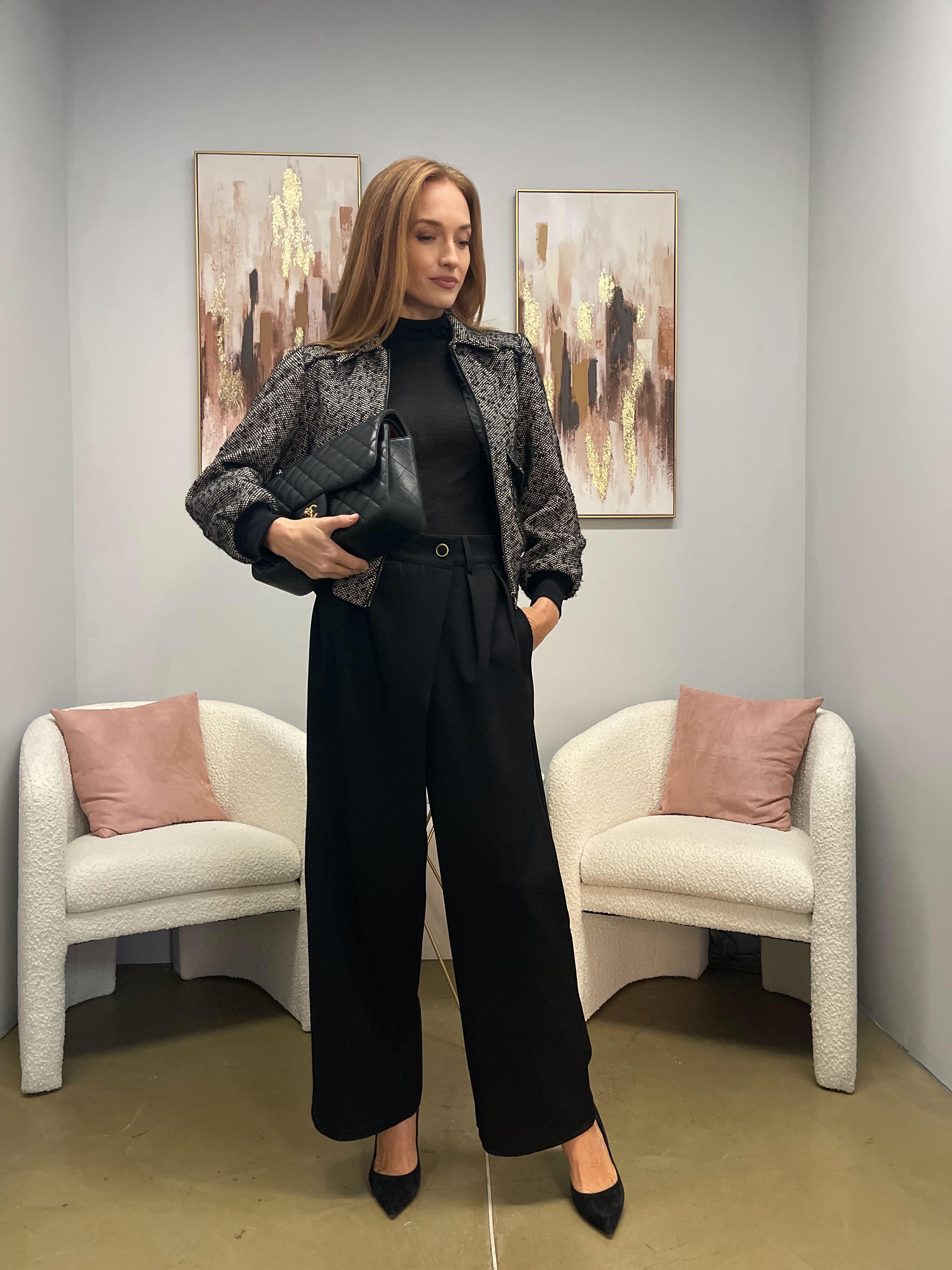 Giubbino Crop in Lana