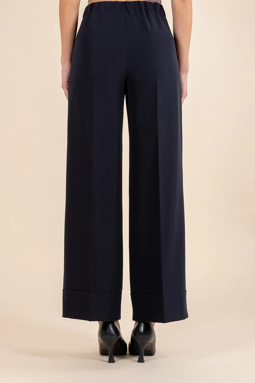 Pantalone Comfy Palazzo Fit in Blu Navy