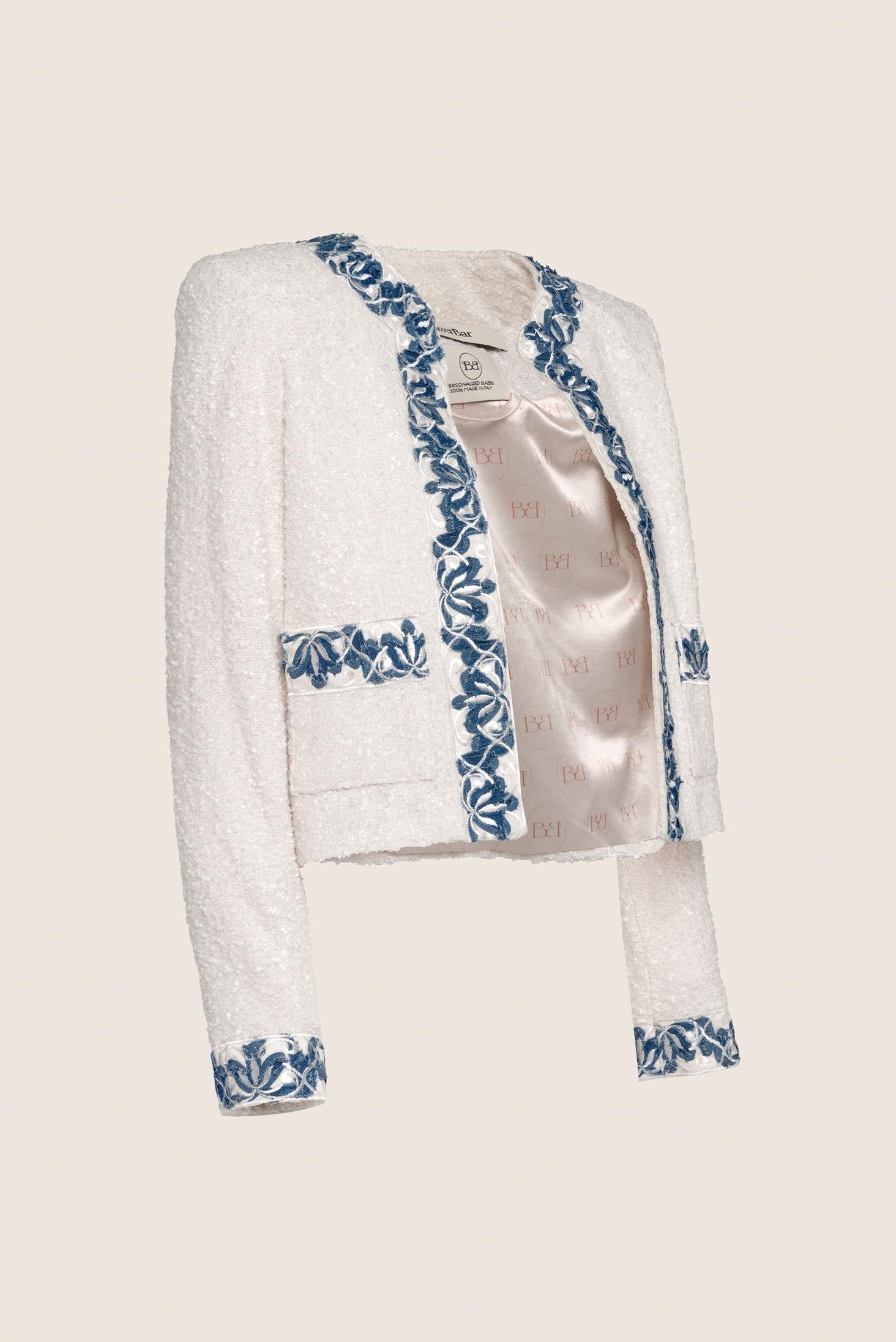 Bon Ton Bouclé Bianco con Denim