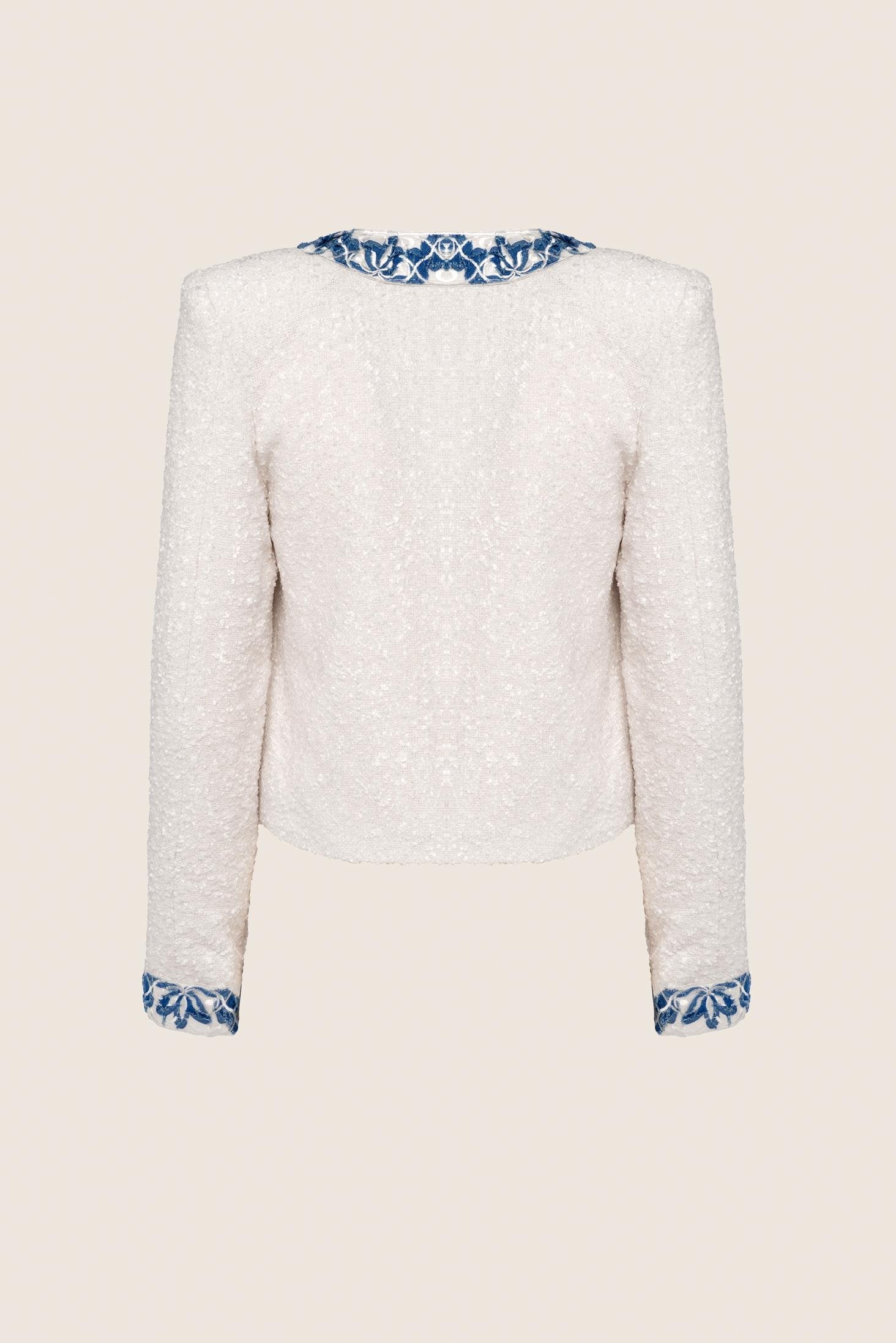 Bon Ton White Bouclé with Denim
