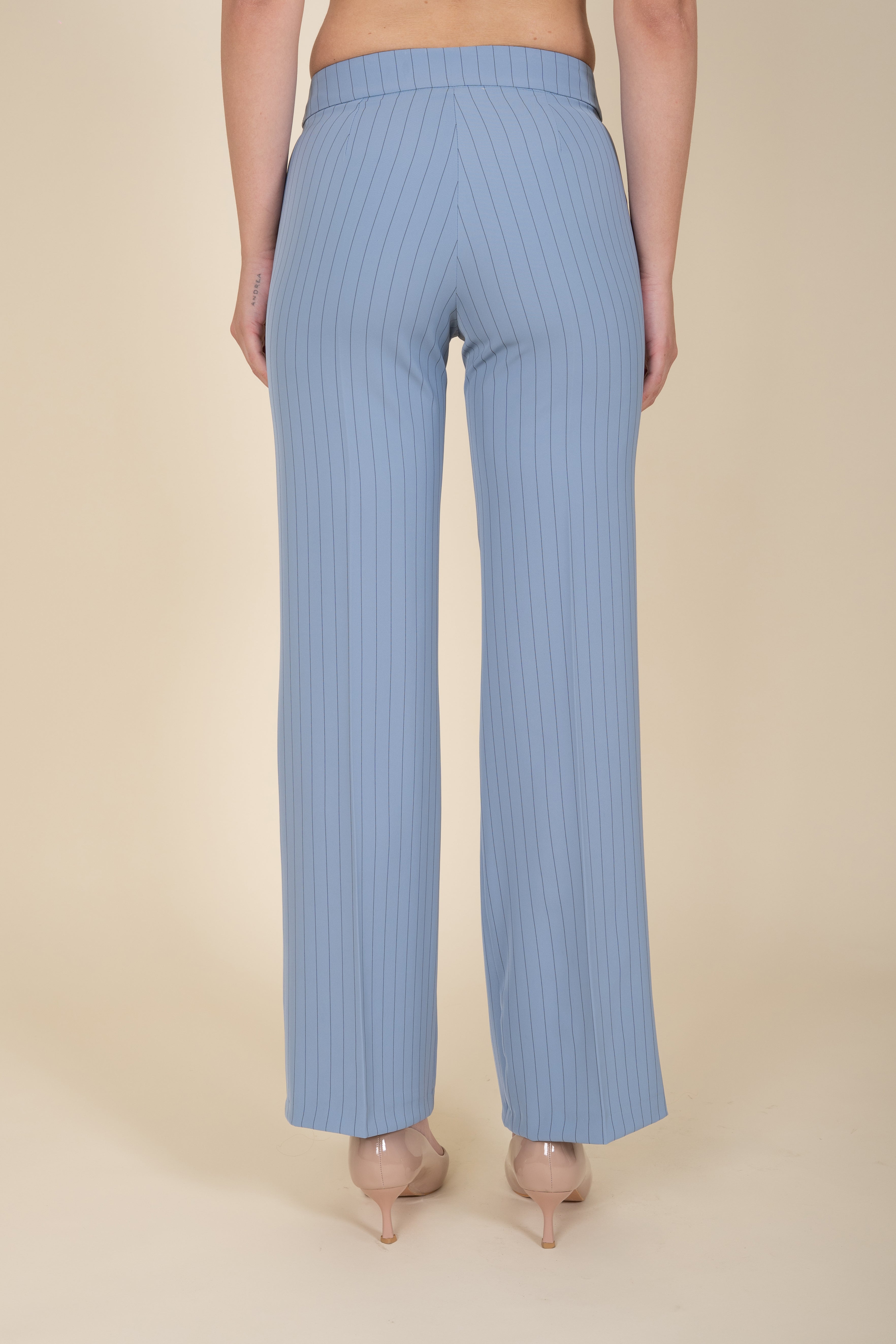 Tailleur Gessato in Baby Blue