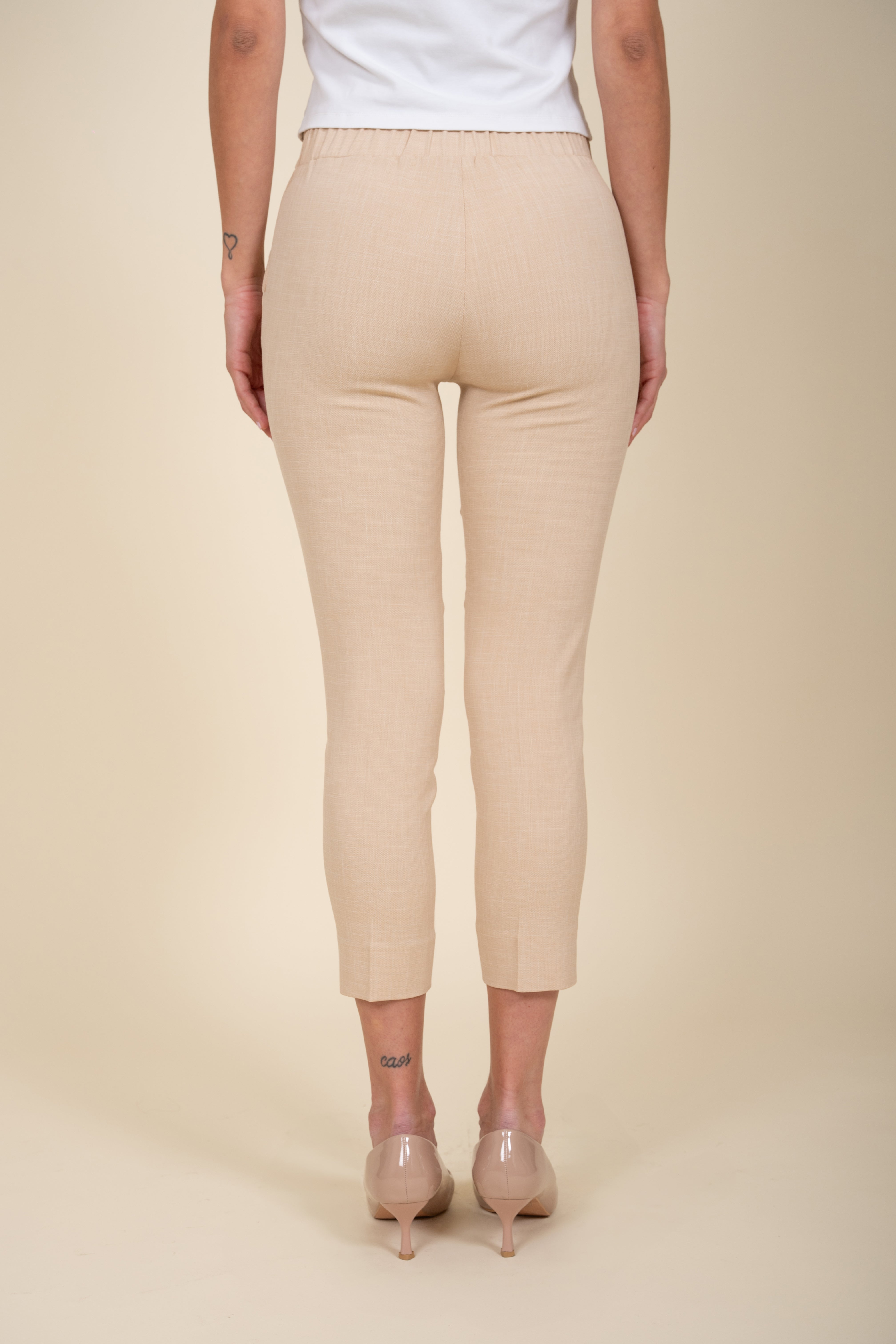Beige Linen Double Breasted Suit