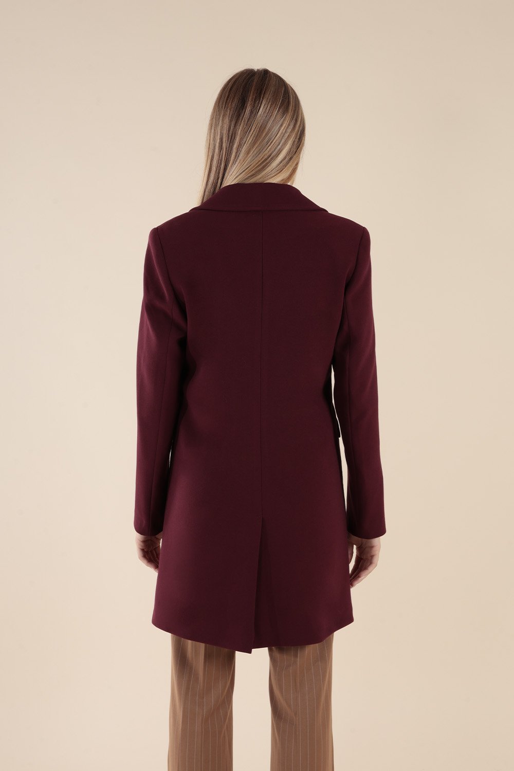 Cappotto Bordeaux Classico Monopetto