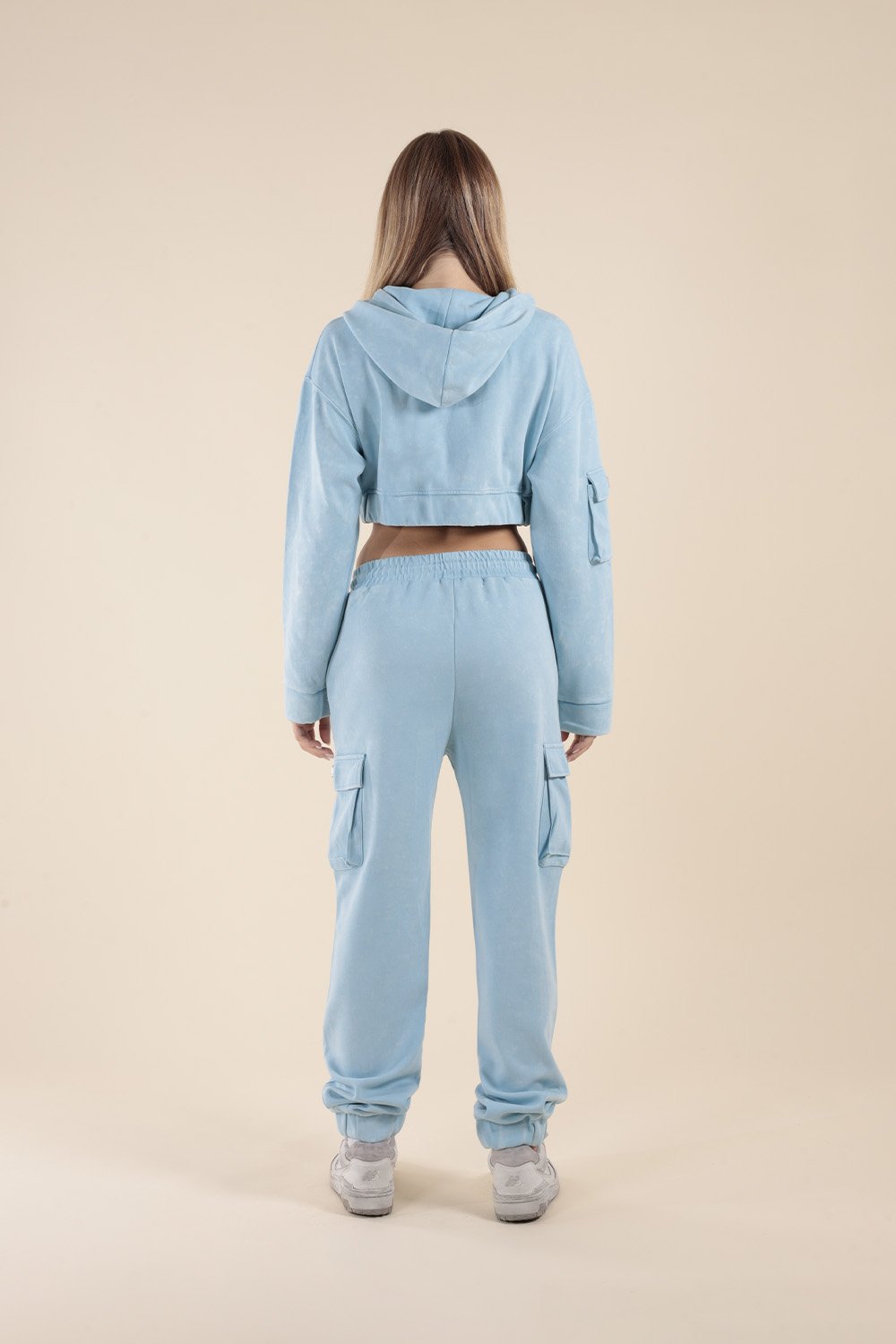 Tuta con Felpa Corta con Cappuccio