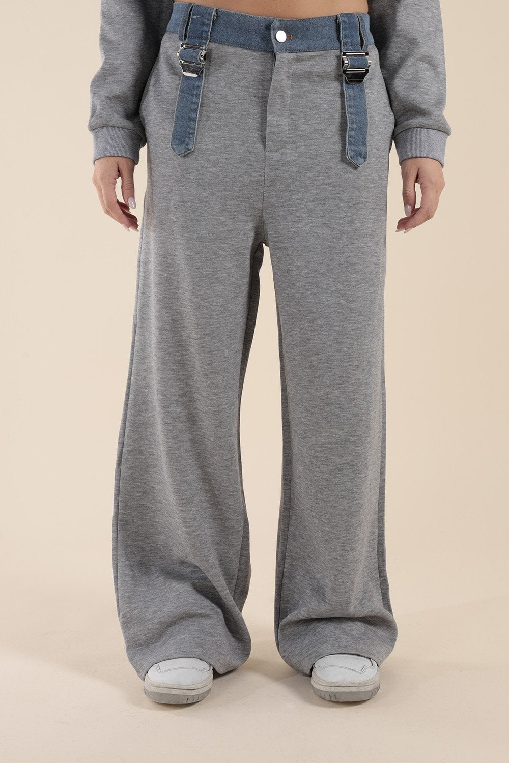 Tuta Felpa Corta & Pantaloni con Denim