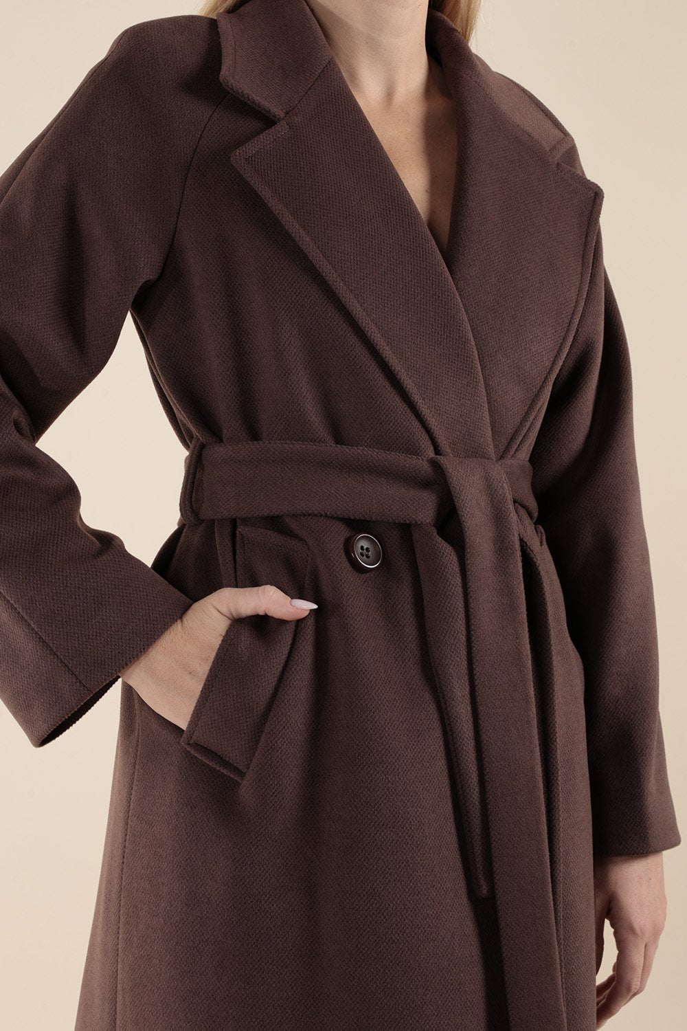 Cappotto Maxi Wool in Cioccolato