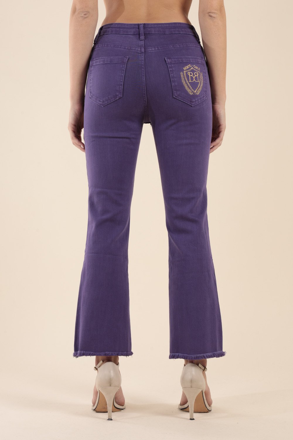 High Waisted Purple Skinny Jeans