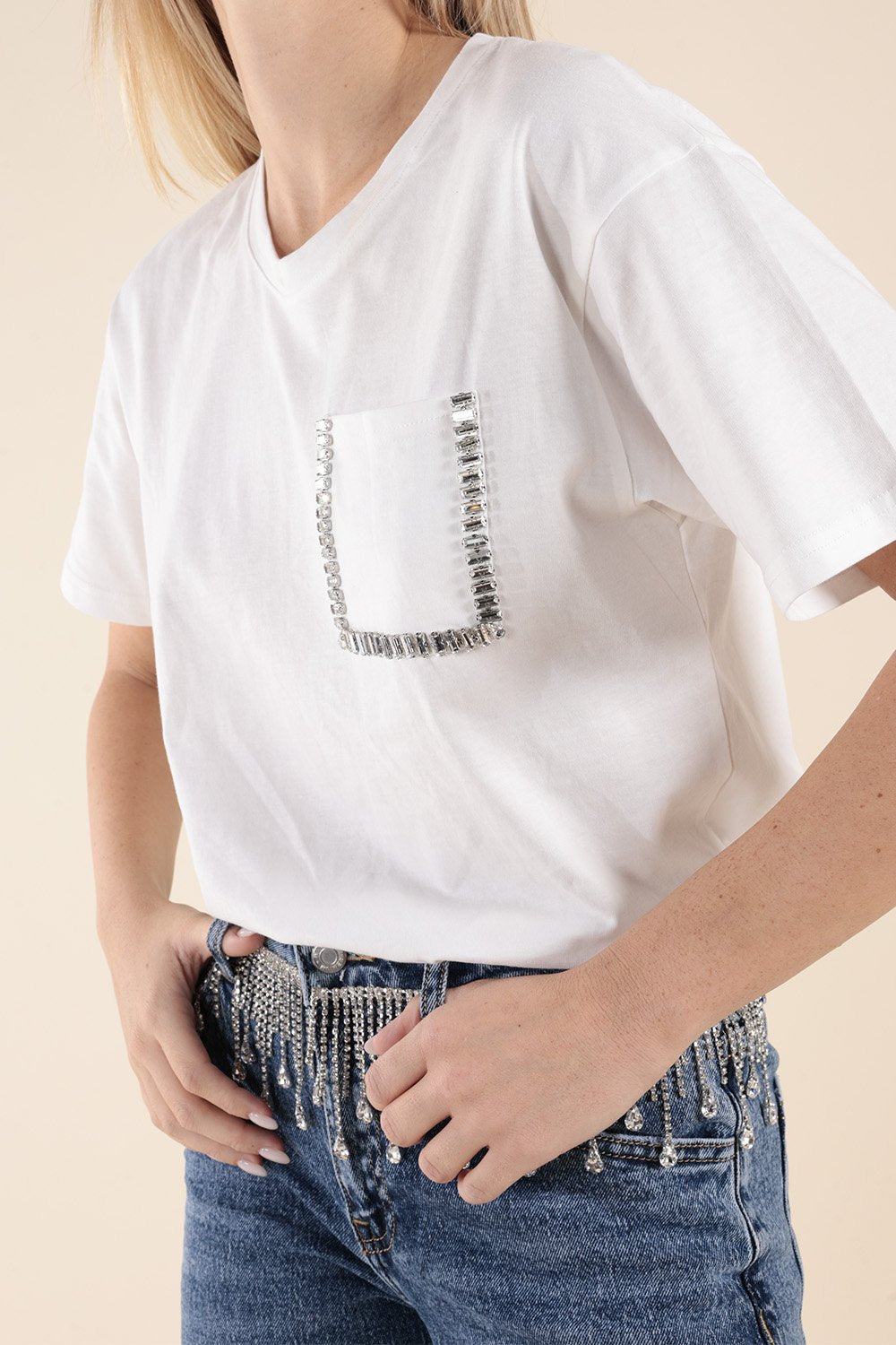 Crystal Pocket T-Shirt