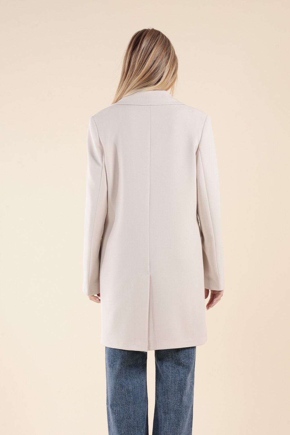 Cappotto Classico Monopetto Bianco latte