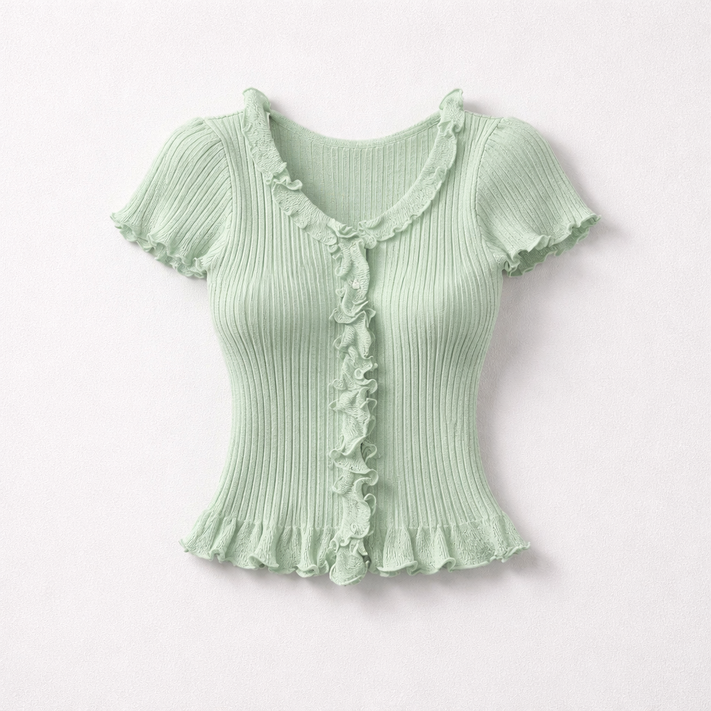 Élodie Ruffle Knit Top