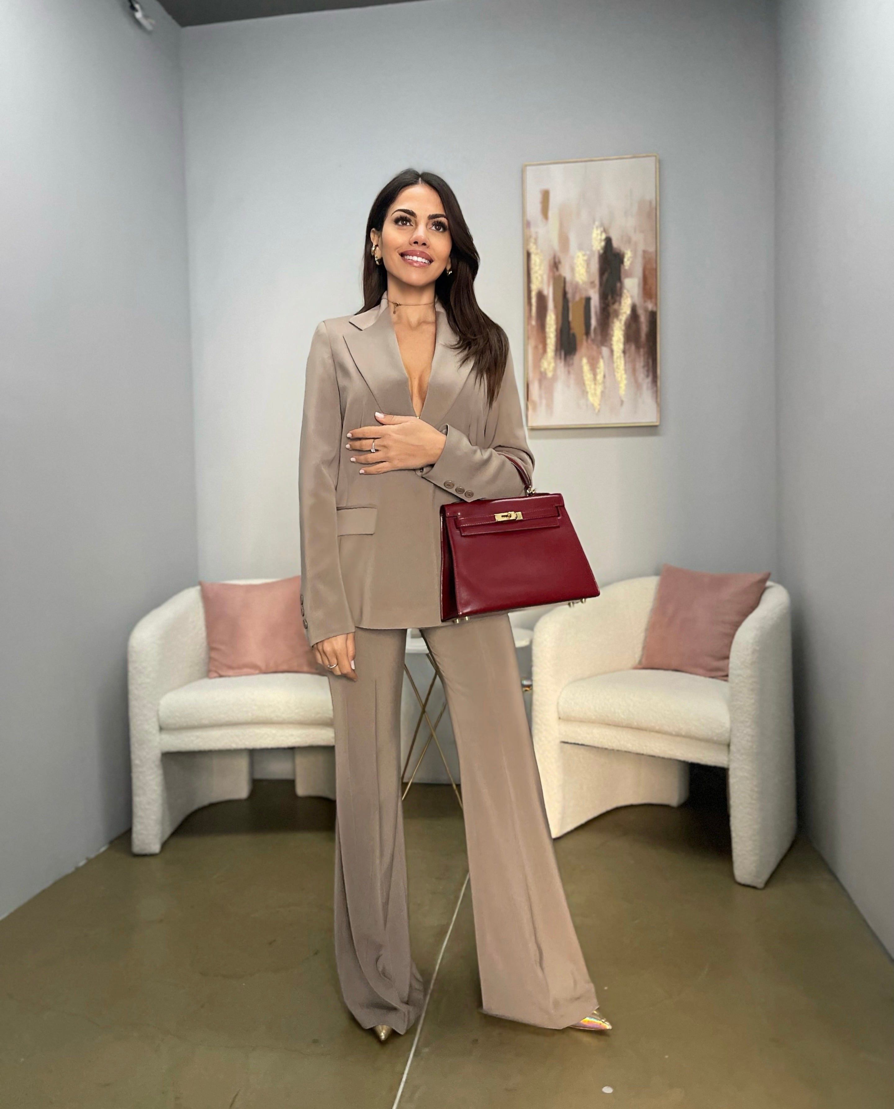 Tailleur Monopetto Taupe