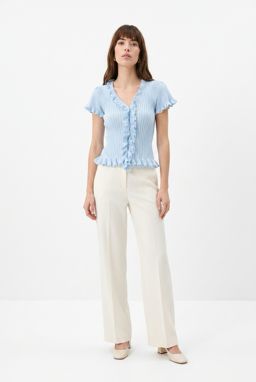 Élodie Ruffle Knit Top