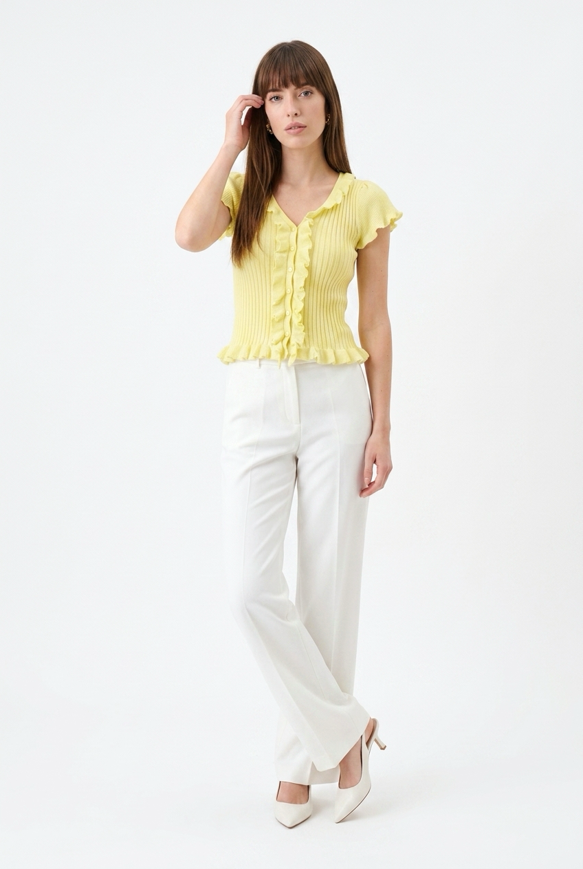 Élodie Ruffle Knit Top