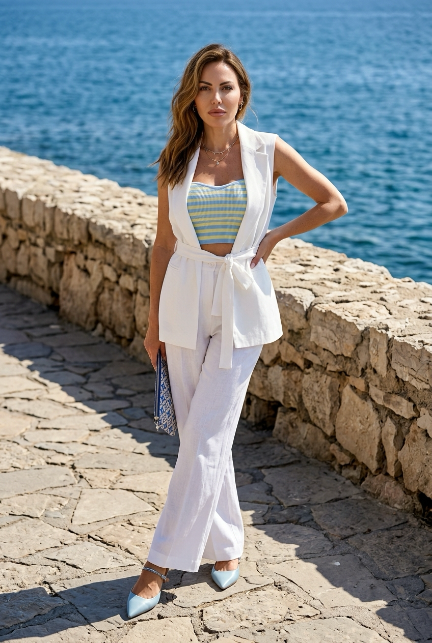 Tailleur Smanicato Pure Sartorial in Lino
