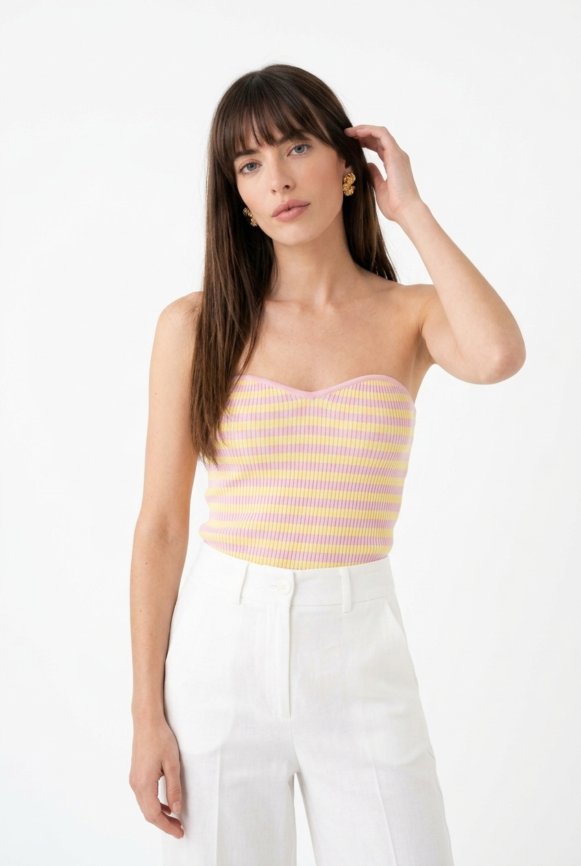 Céleste Stripe Top- Fascia a Righe