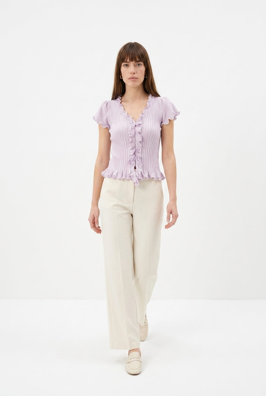 Élodie Ruffle Knit Top