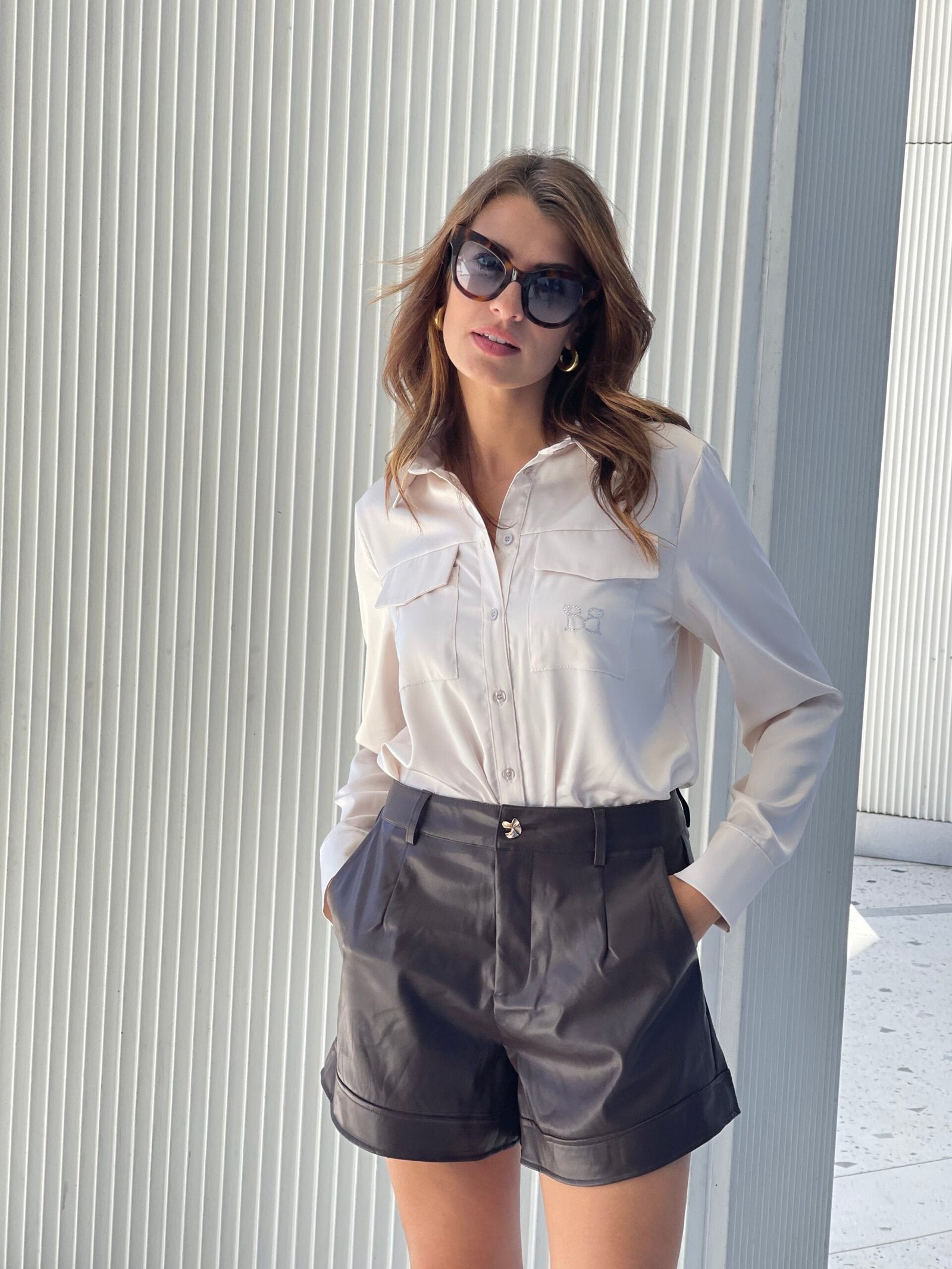 BB Camicia Con Tasca In Raso