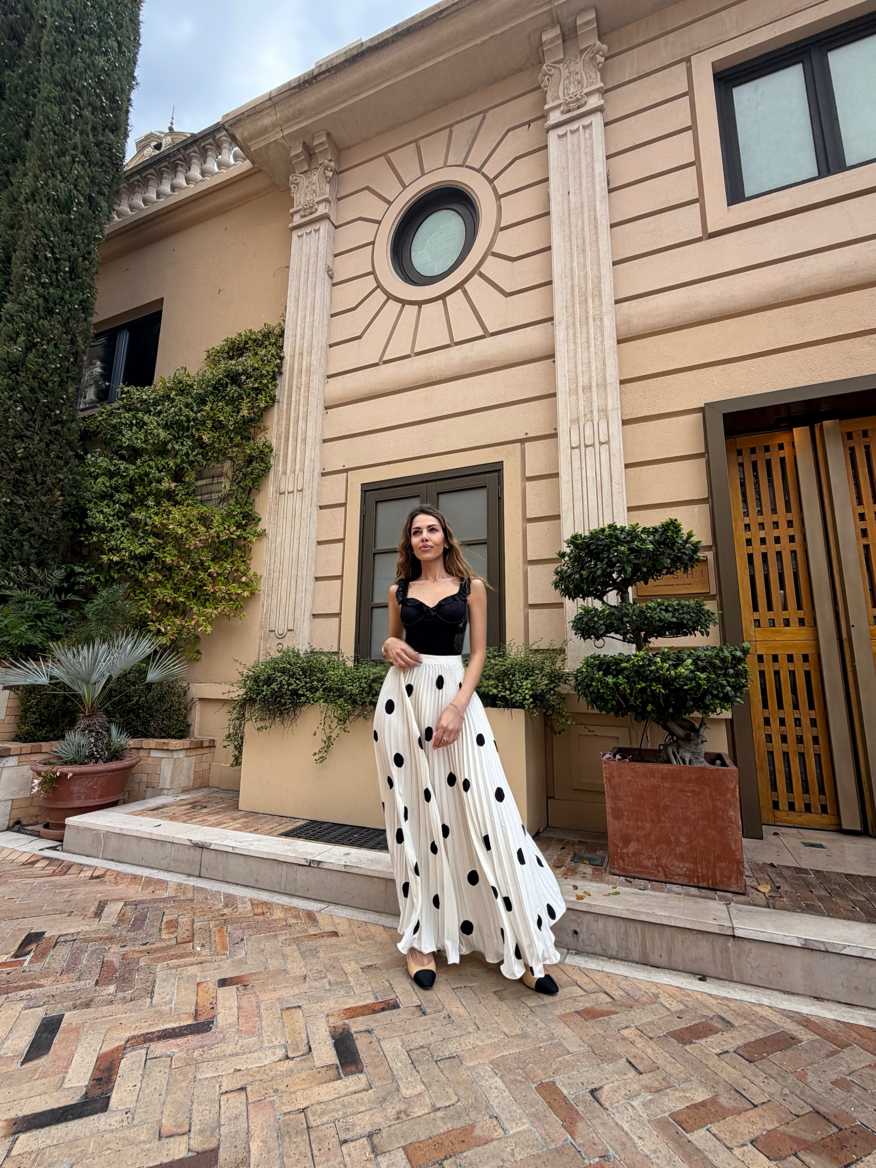 Pois Amour Skirt – Gonna Midi Plissé a Pois