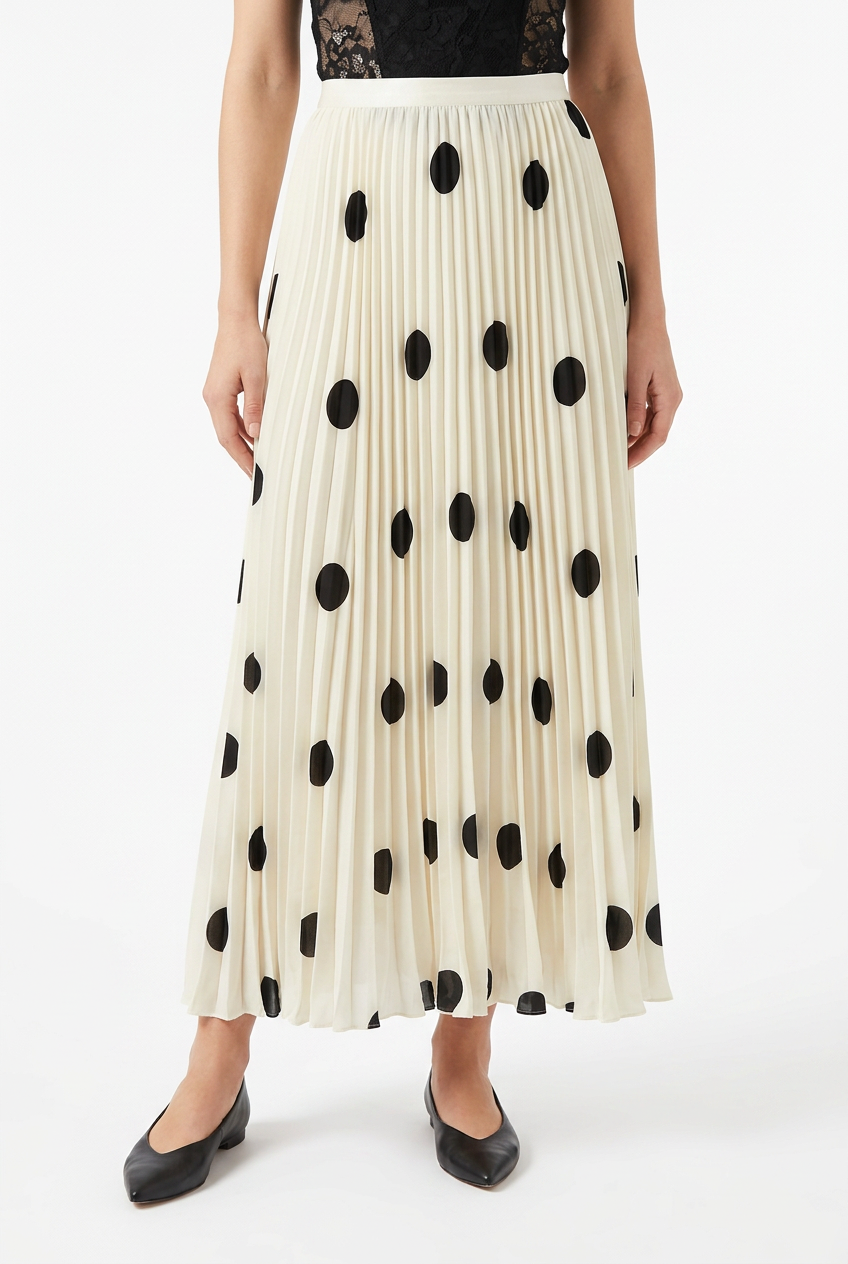 Pois Amour Skirt – Gonna Midi Plissé a Pois