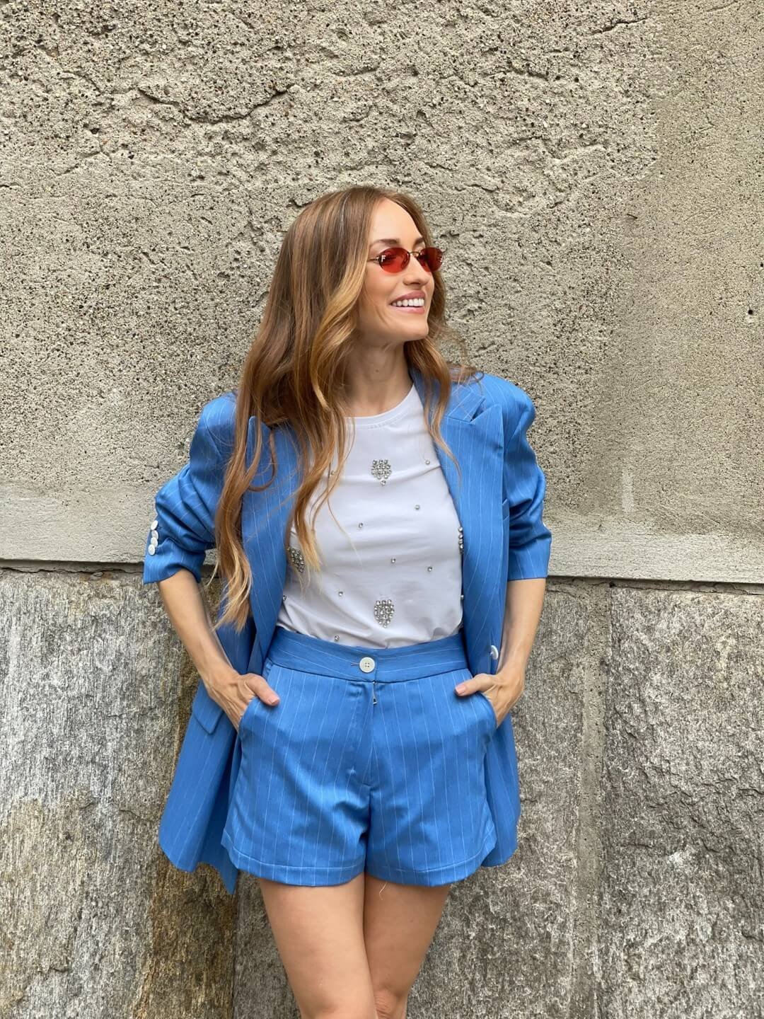 Shorts Denim Gessato