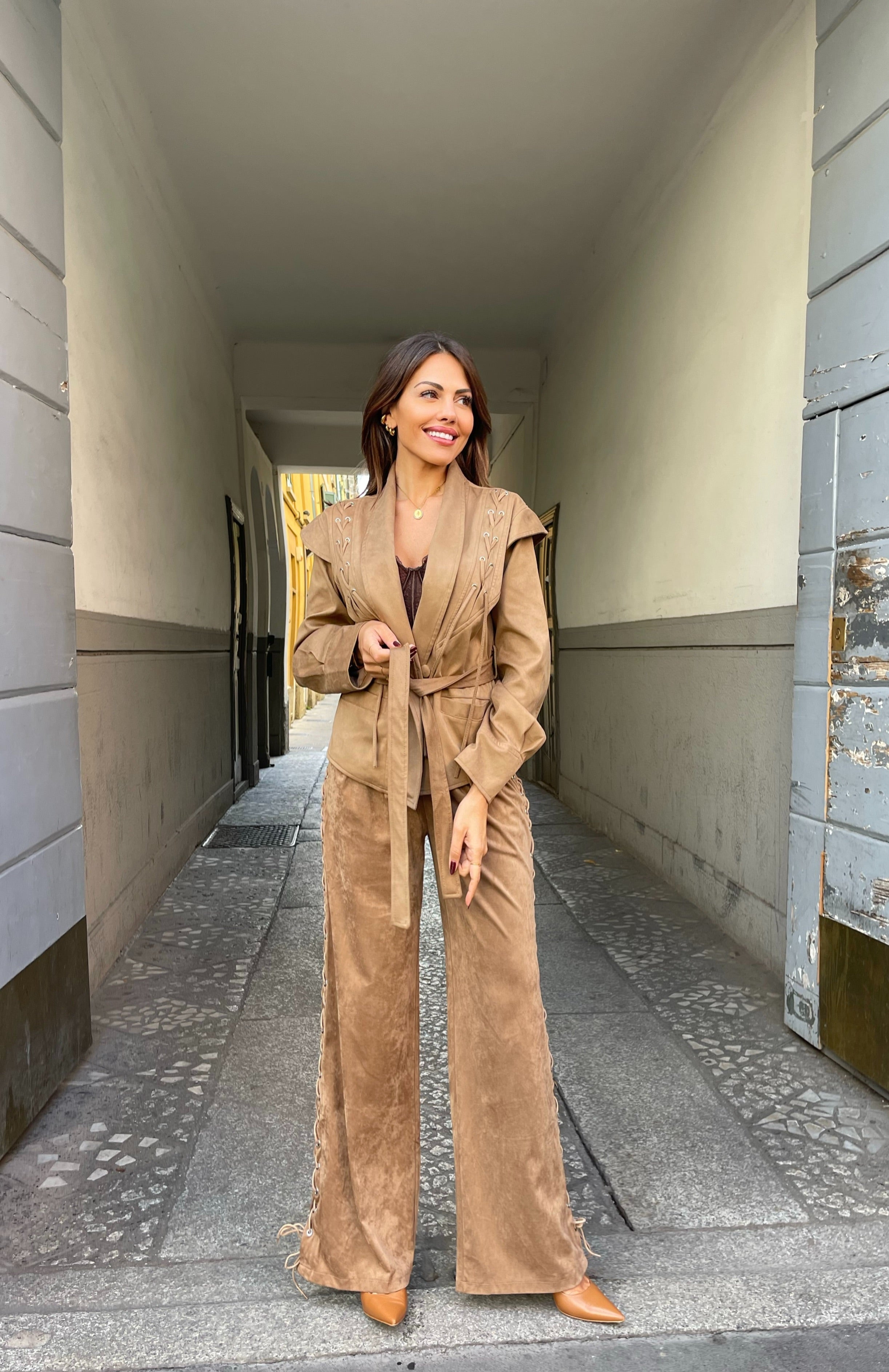 Pantalone Alcantara Treccia