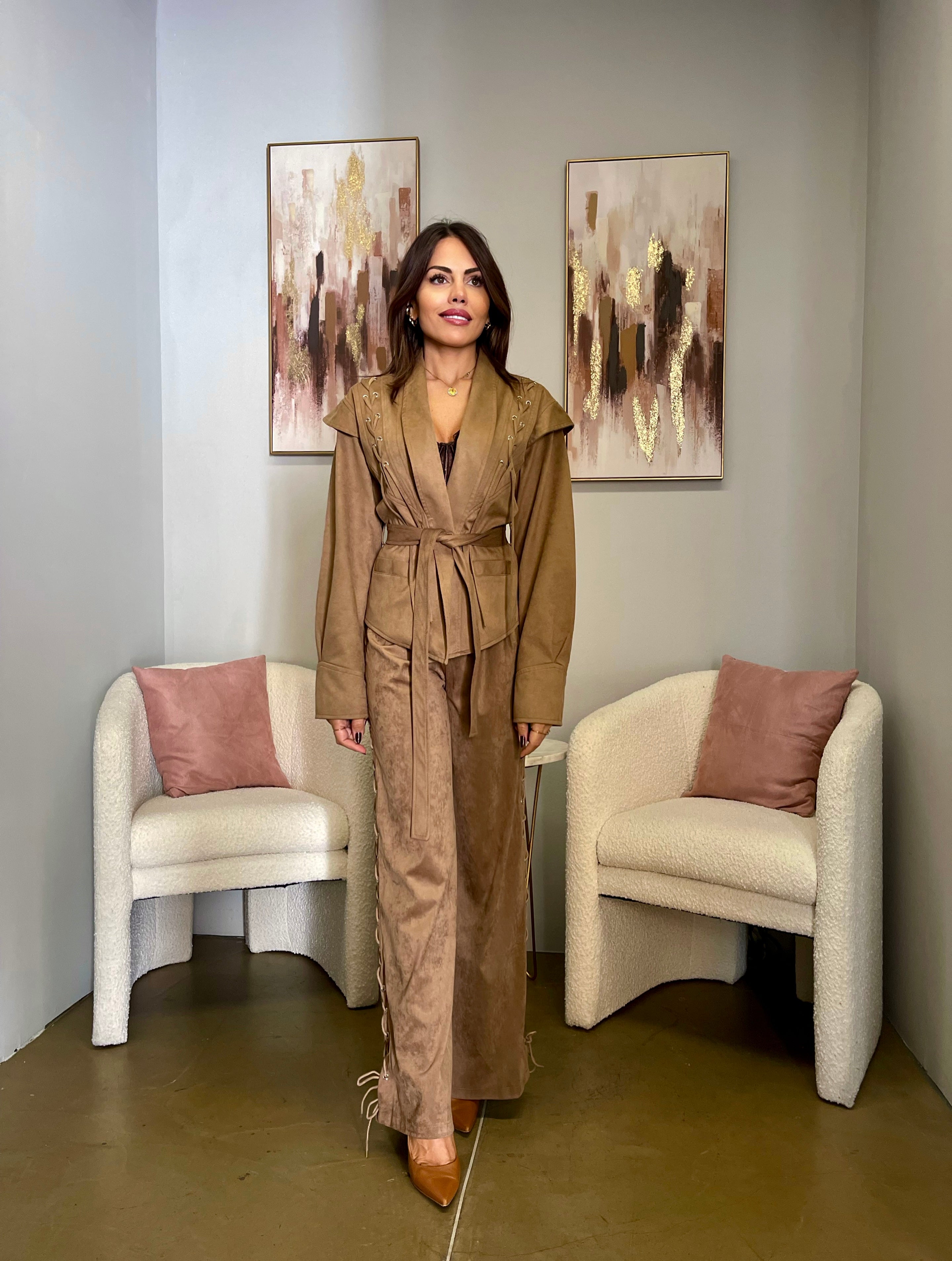 Pantalone Alcantara Treccia