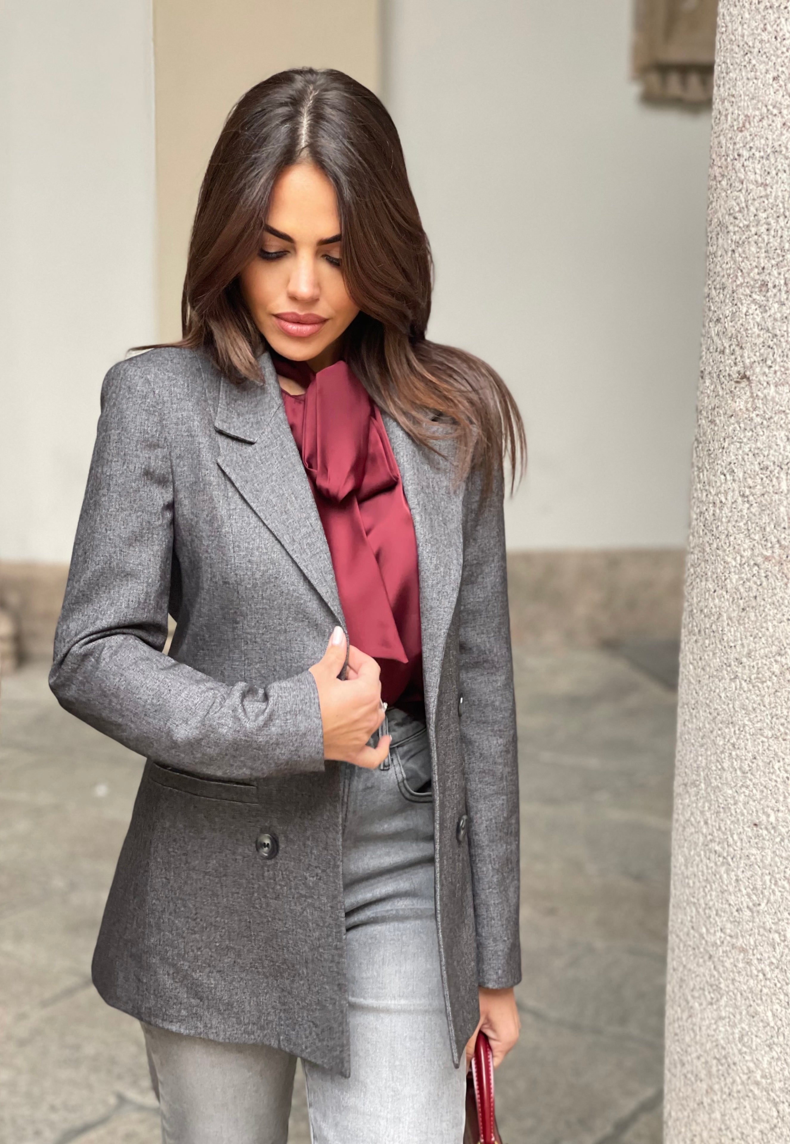 Blazer Doppiopetto Dark Grey