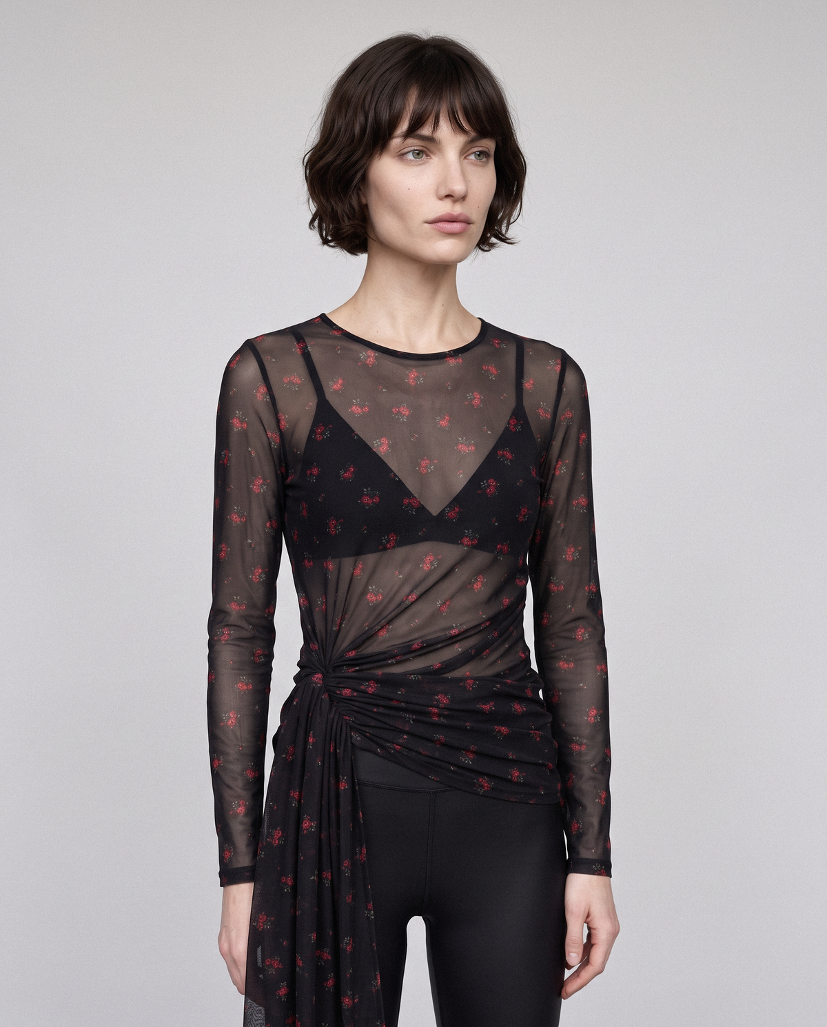 Maglia Floral Draped