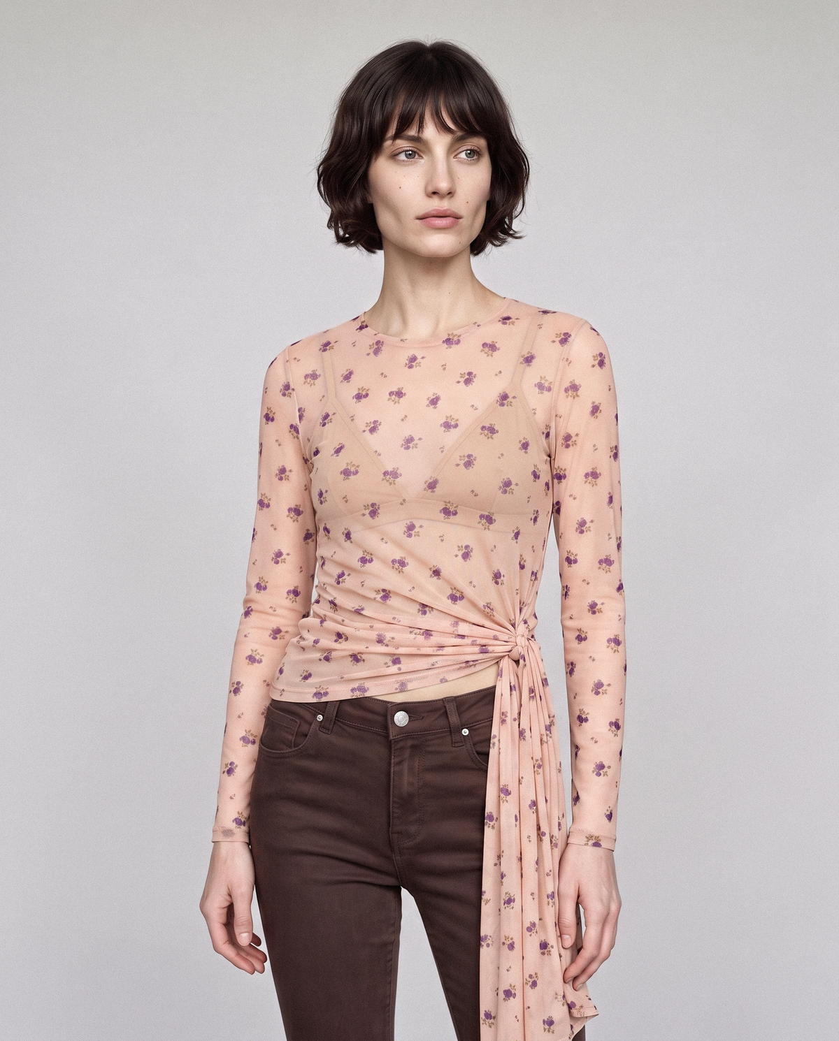 Maglia Floral Draped