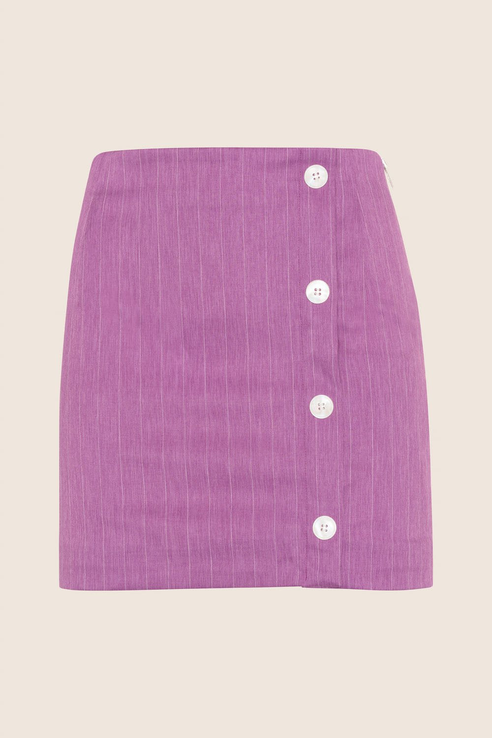 Mini Skirt Gessata Viola Chiaro
