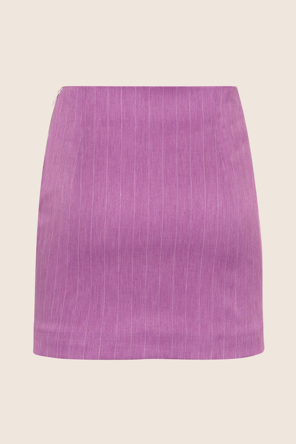 Light Purple Pinstripe Mini Skirt