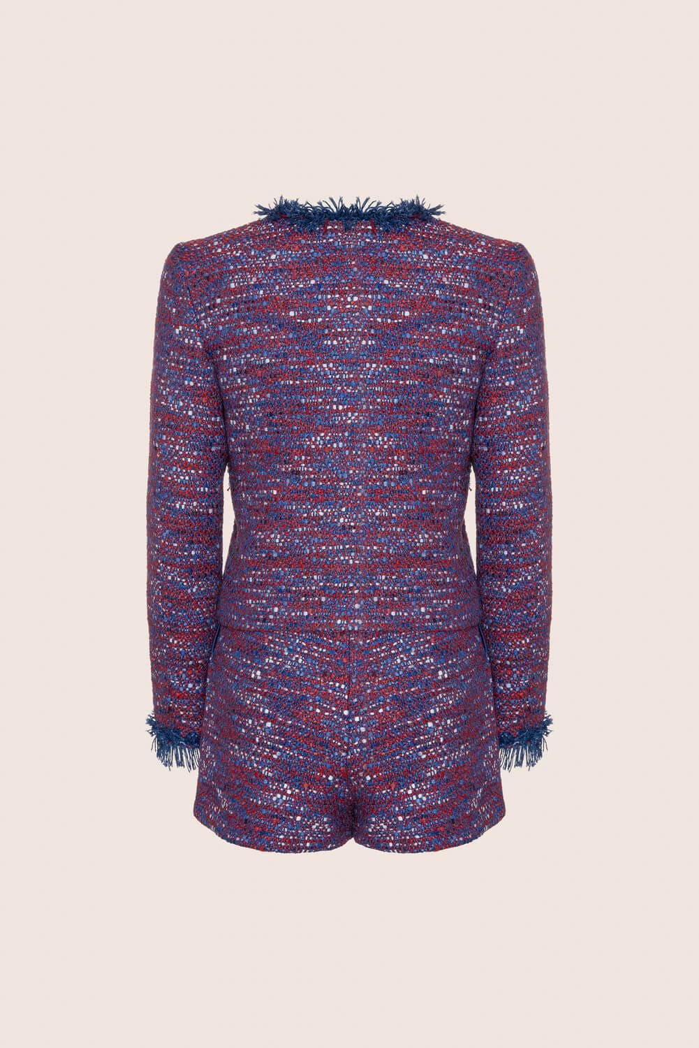 Bon Ton in Blue and Red Bouclé