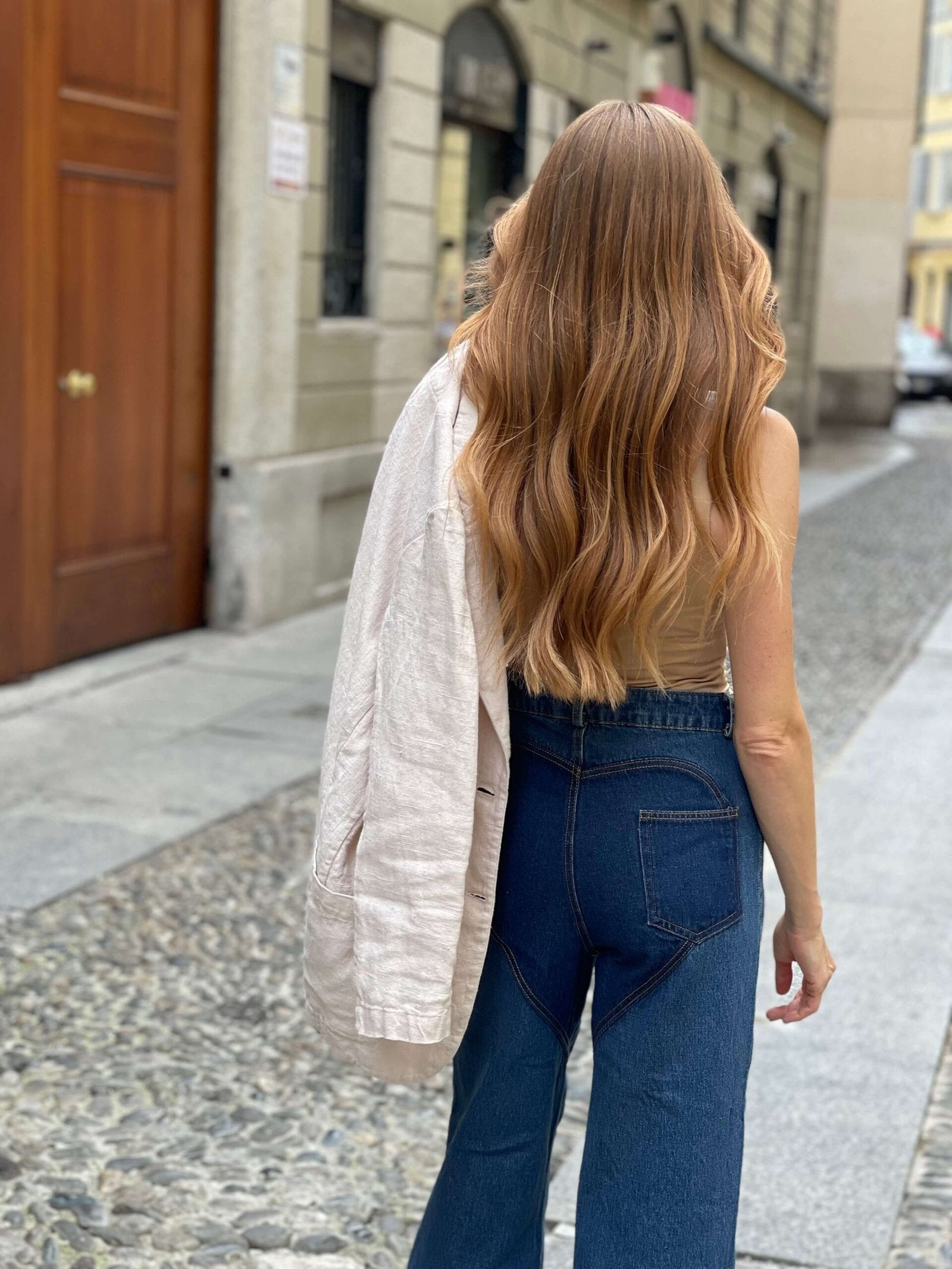 Jeans a Taglio Spirale