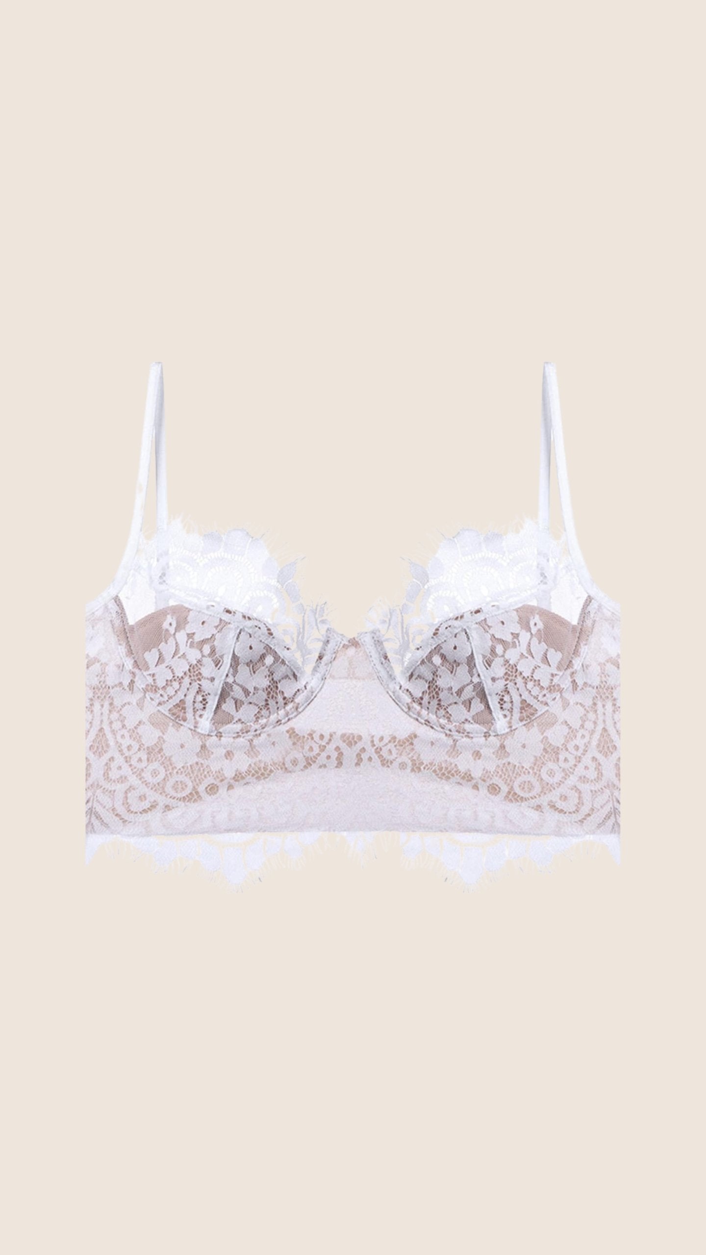 Bralette in Pizzo Bianco