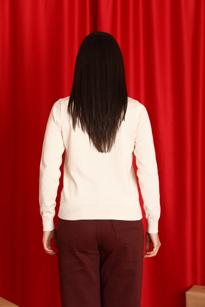 Pull con Colletto e Strass